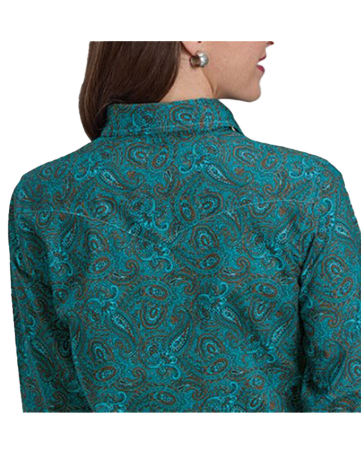Roper Women's Paisley Print Long Sleeve Snap Western Shirt