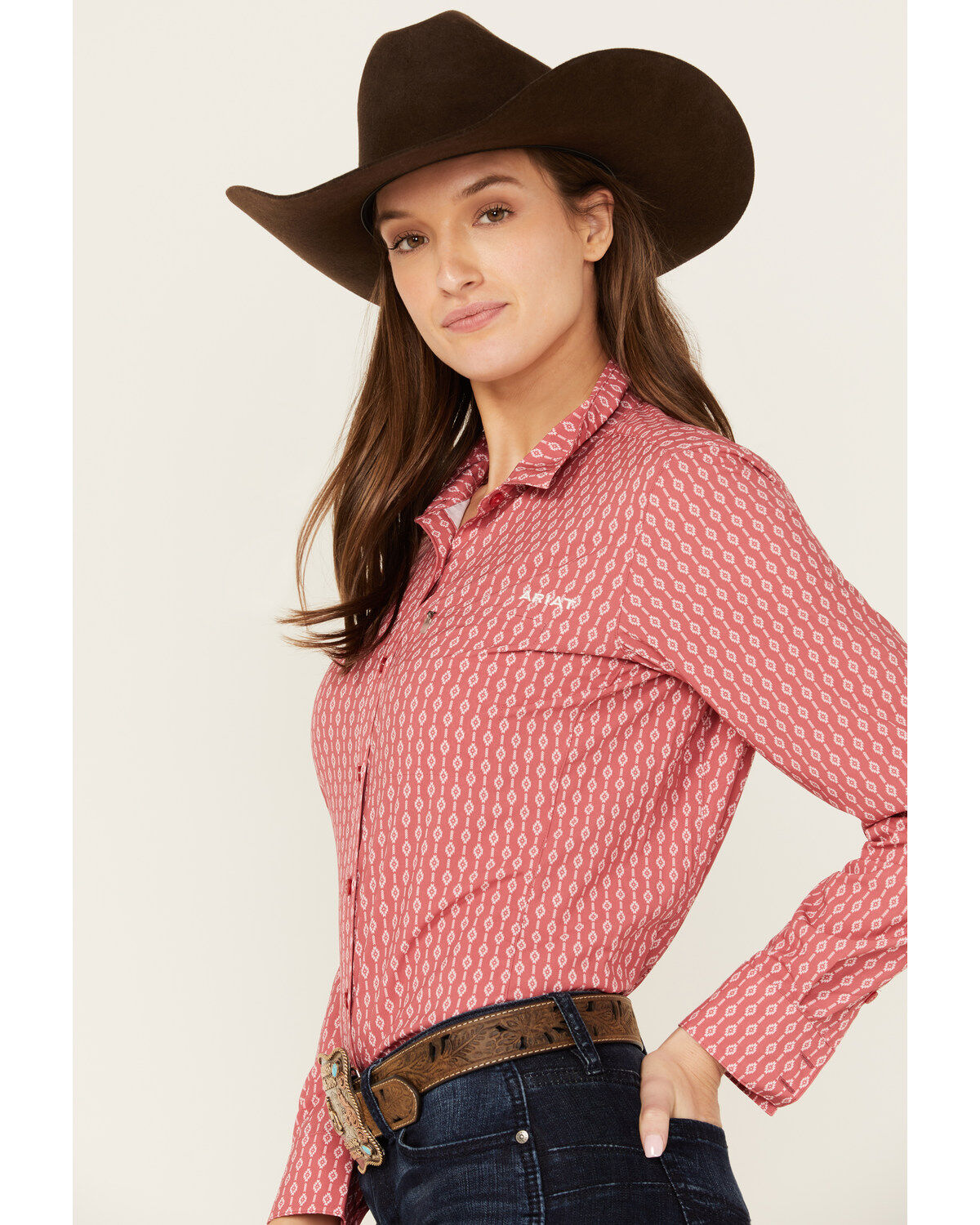 Ariat Women's Southwestern Striped VentTek Long Sleeve Button-Down Western Shirt