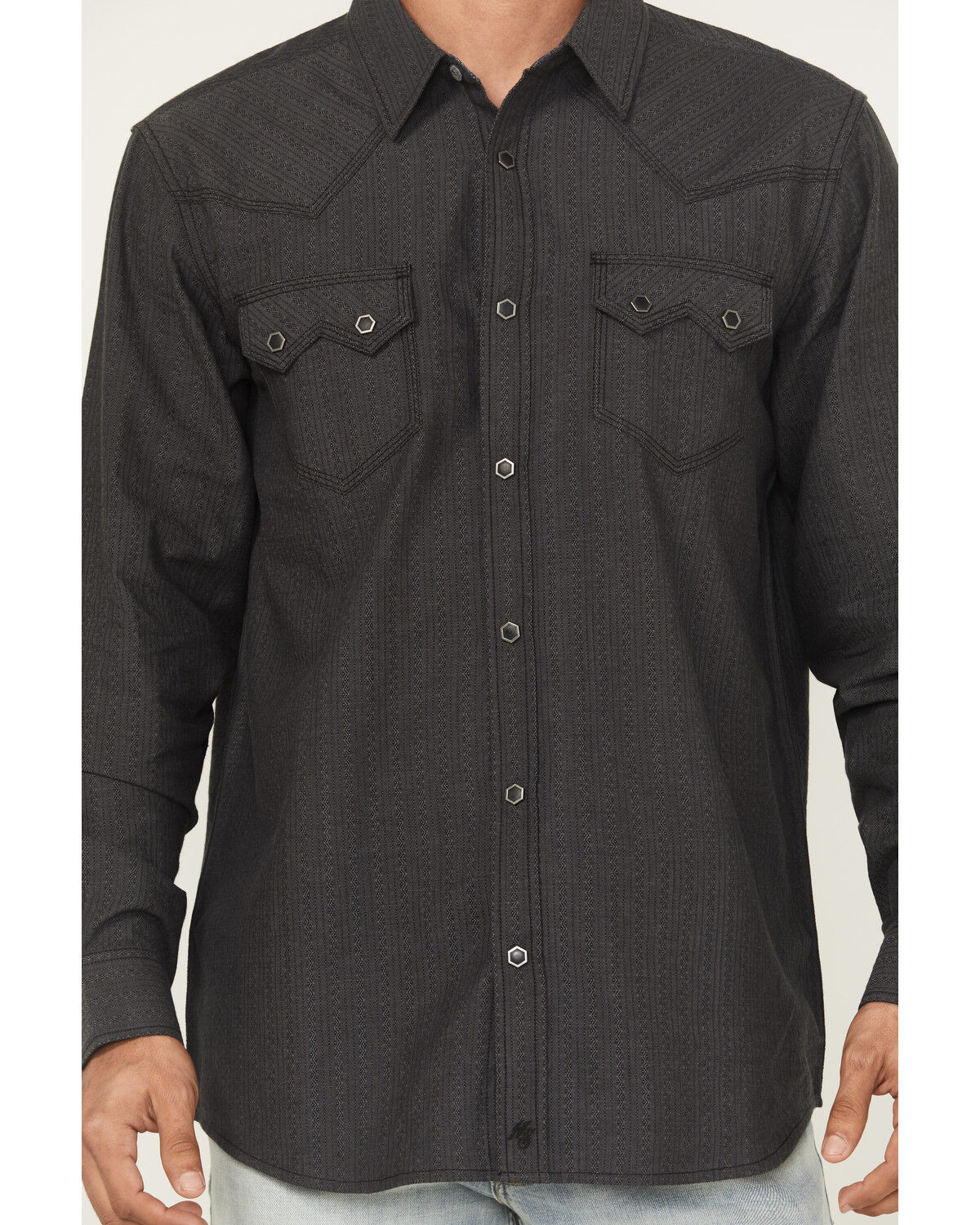 Moonshine Spirit Men's Cask Aged Striped Long Sleeve Snap Western Shirt