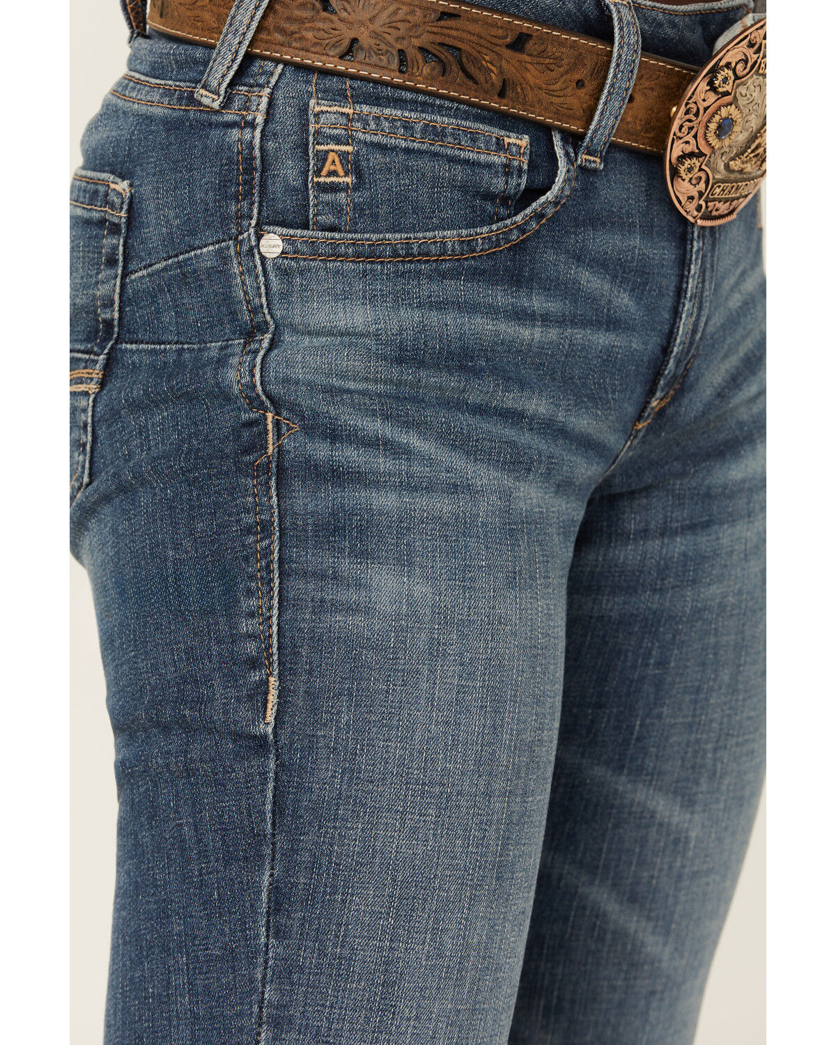 Ariat Women's Abigail Dark Wash Perfect Rise Straight Stretch Denim Jeans