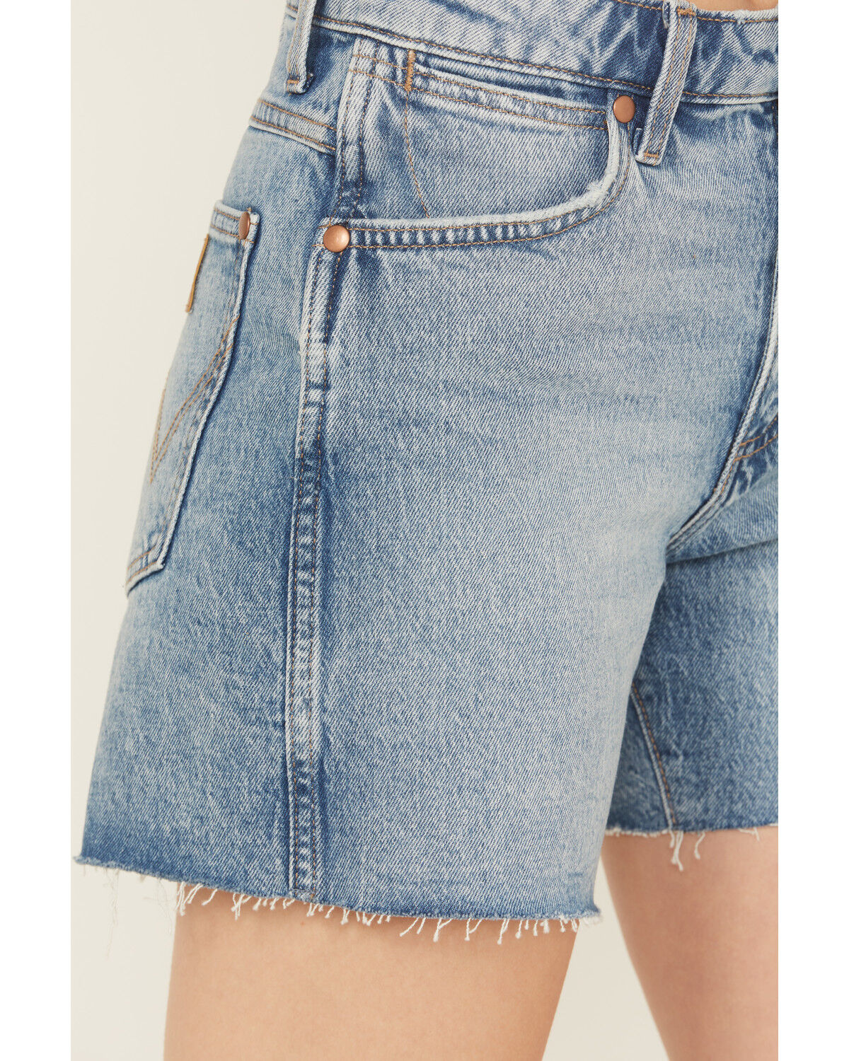 Wrangler Retro Women's Light Wash High Rise Stretch Denim Shorts