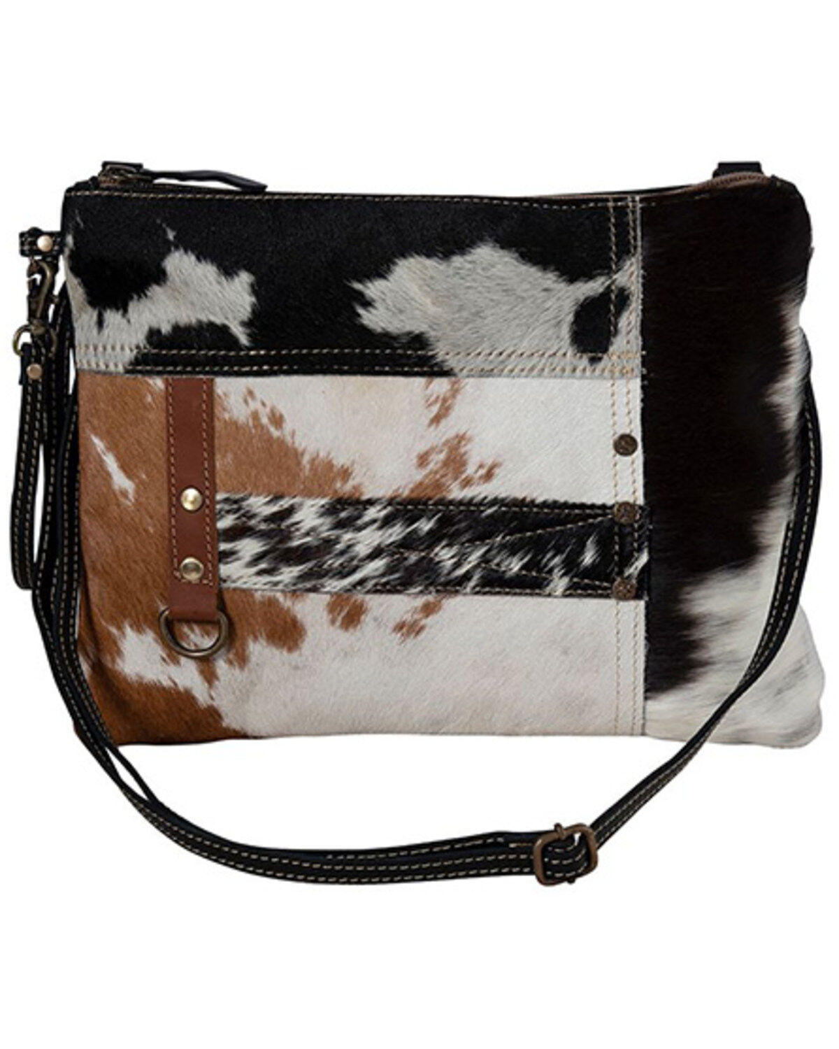 Myra Bag Women's Tyler Ridge Hair-On Leather Crossbody Bag