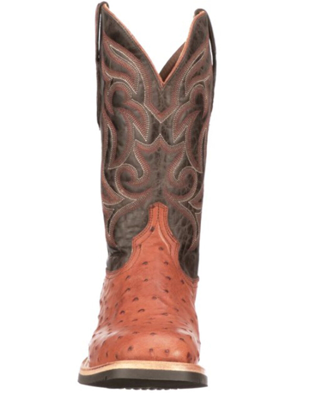 Lucchese Men's Rowdy Ostrich Skin Western Boots - Broad Square Toe