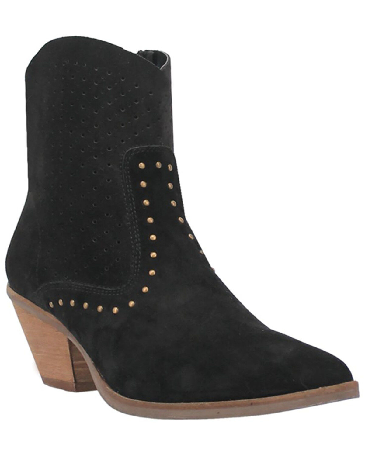 Dingo Women's Miss Priss Studded Suede Booties - Round Toe