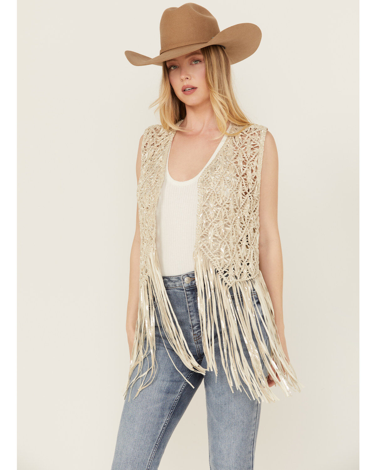 Wonderwest Women's Foiled Suede Vest