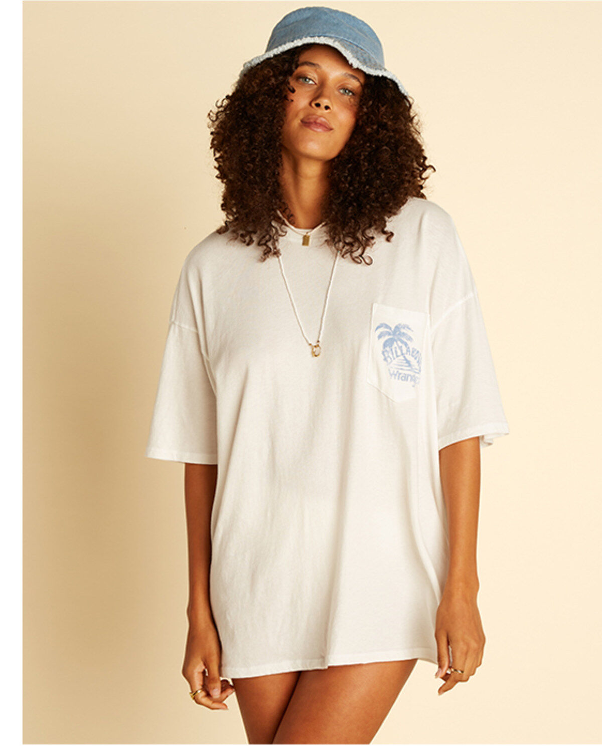 Billabong x Wrangler Women's Summer Tour Graphic Boyfriend Pocket Tee
