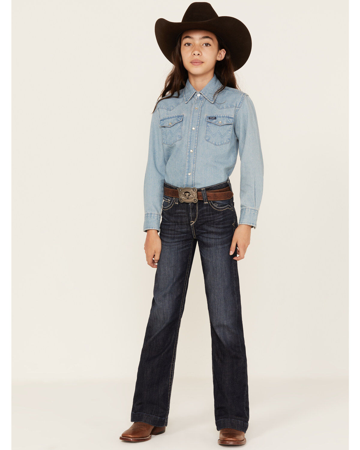 Ariat Girls' R.E.A.L. Estrella Trouser Wide Jeans