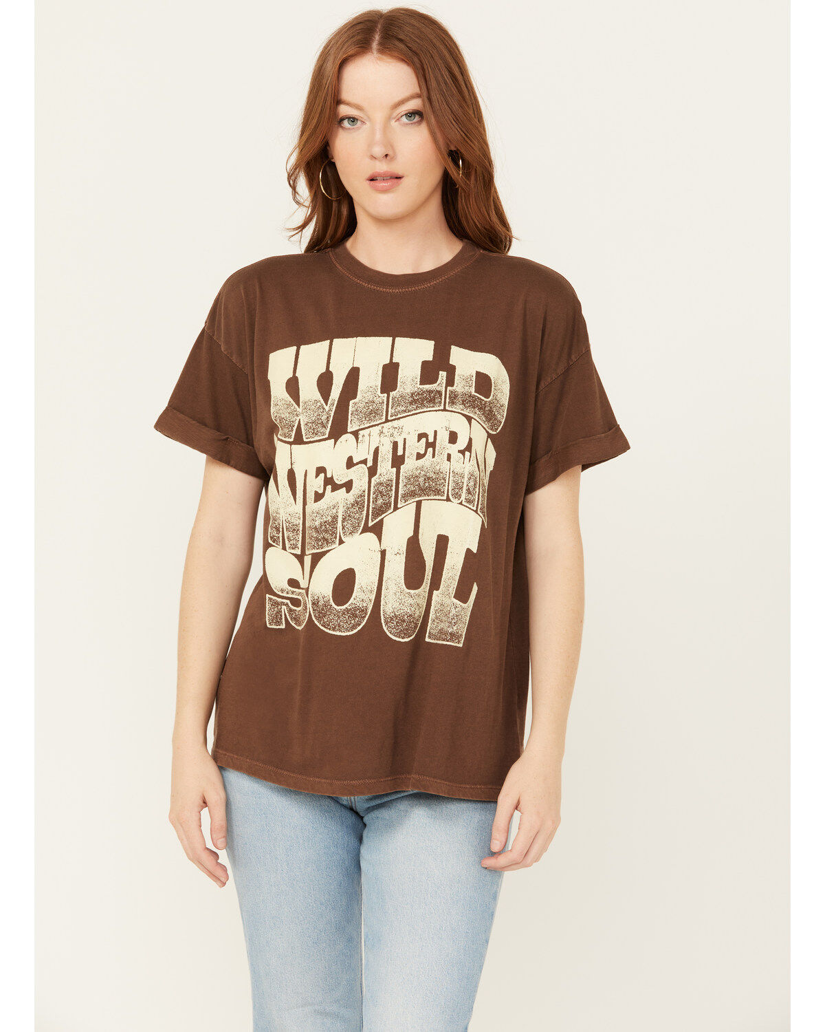 Girl Dangerous Women's Wild Western Soul Relaxed Short Sleeve Graphic Tee