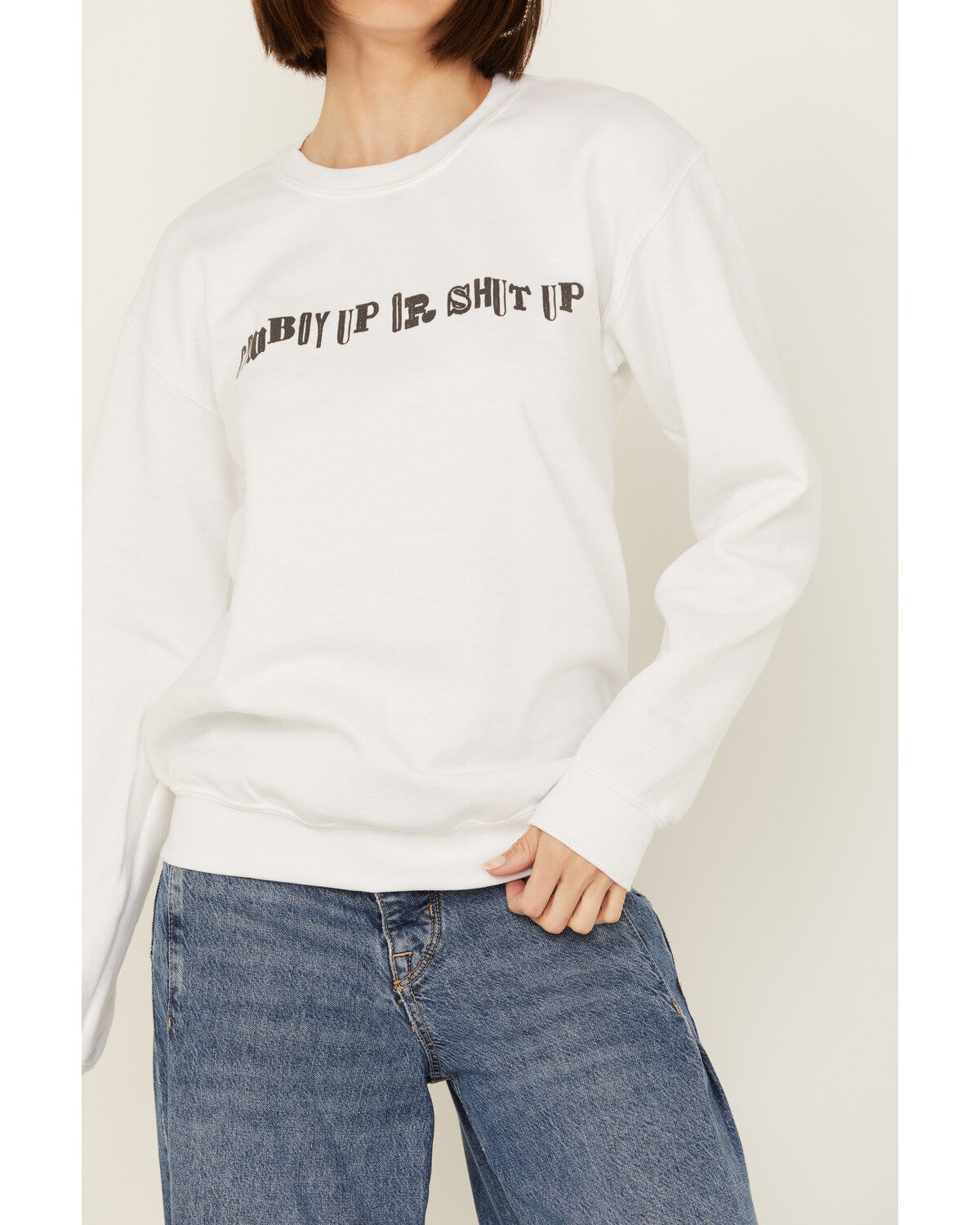 Gina Tees Women's Cowboy Up or Shut Up Sweatshirt