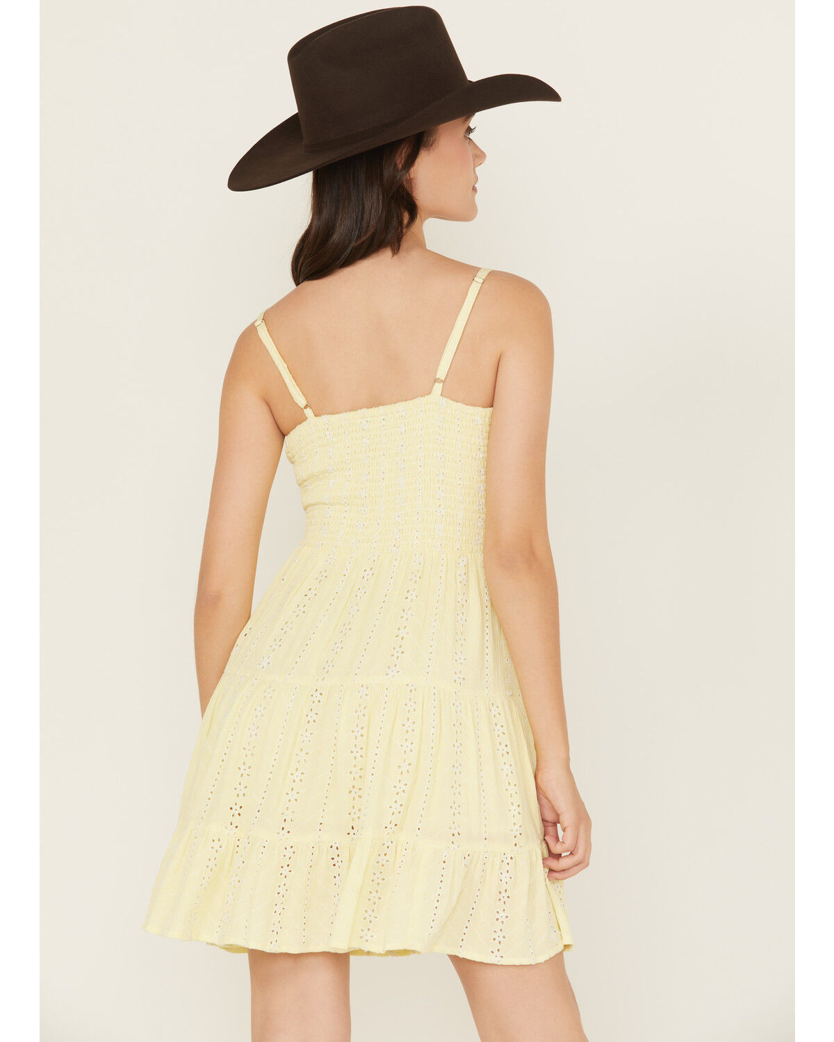 Angie Women's Eyelet Sleeveless Mini Dress