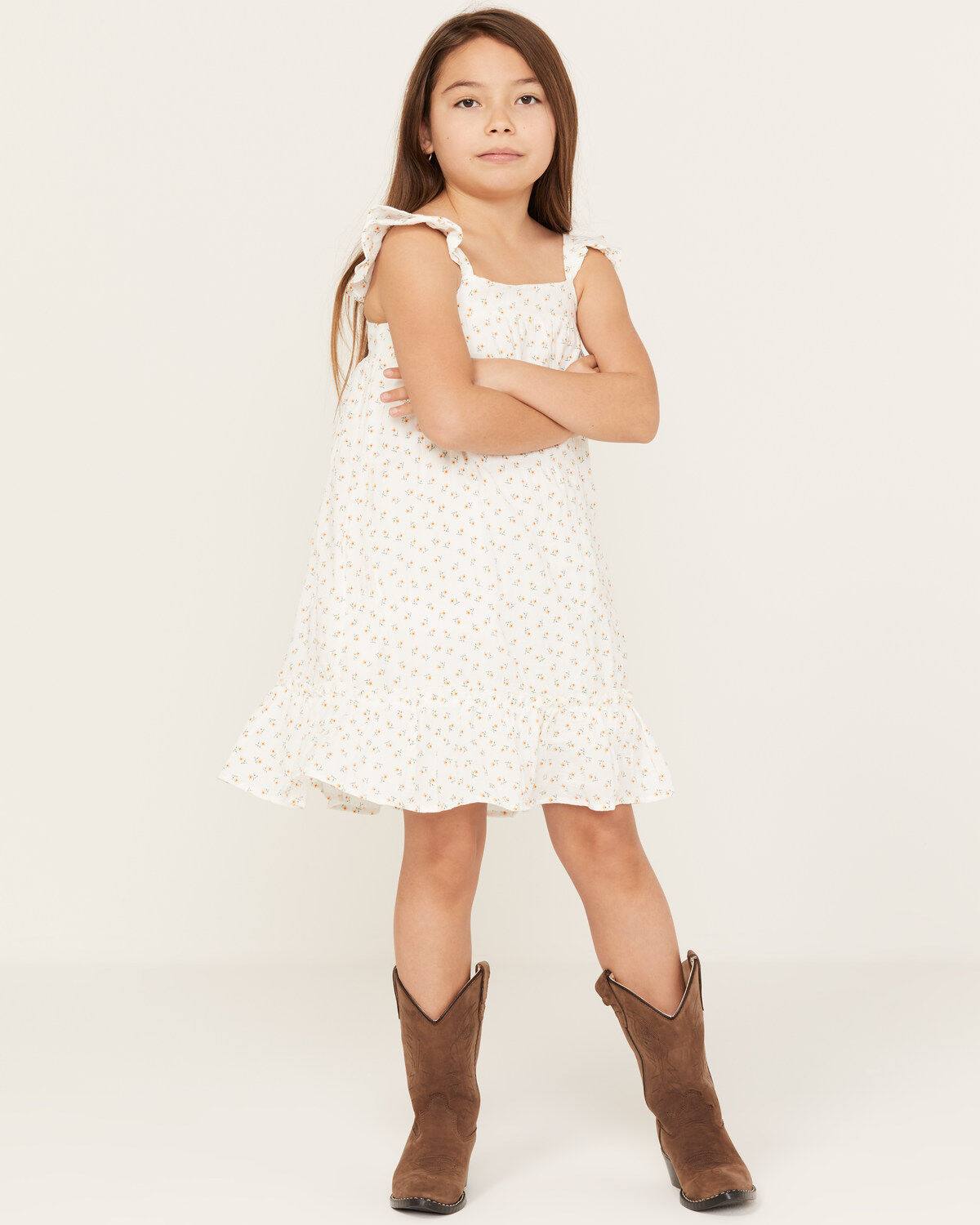 Hayden Girls' Ditsy Floral Print Sleeveless Shift Mini Dress