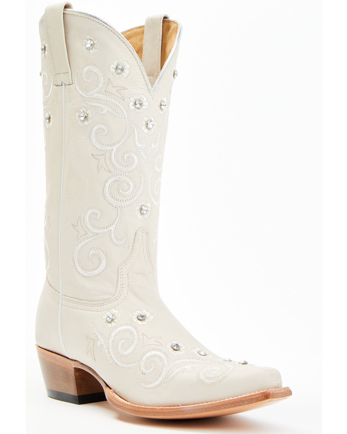 Shyanne Women's Victoria Hueso Studded Stitched Western Boots - Snip Toe