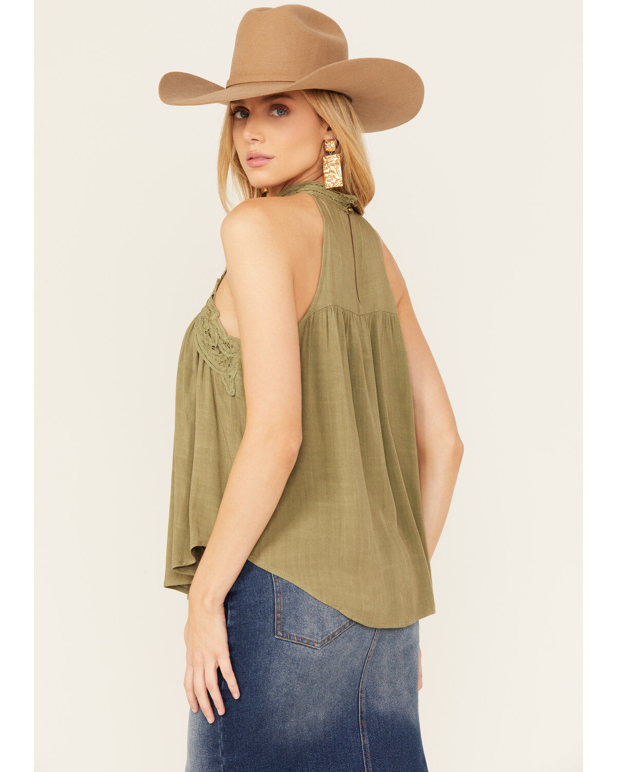 Eyeshadow Women's Battenburg Lace Tank