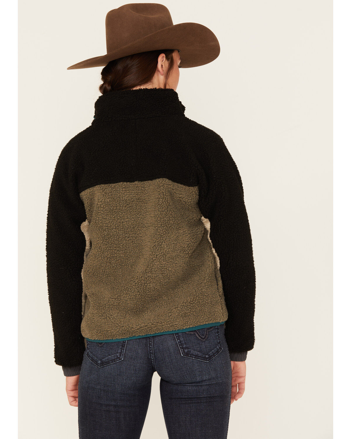 Kavu Women's Pinesdale Shadow Pine Sherpa Fleece Jacket