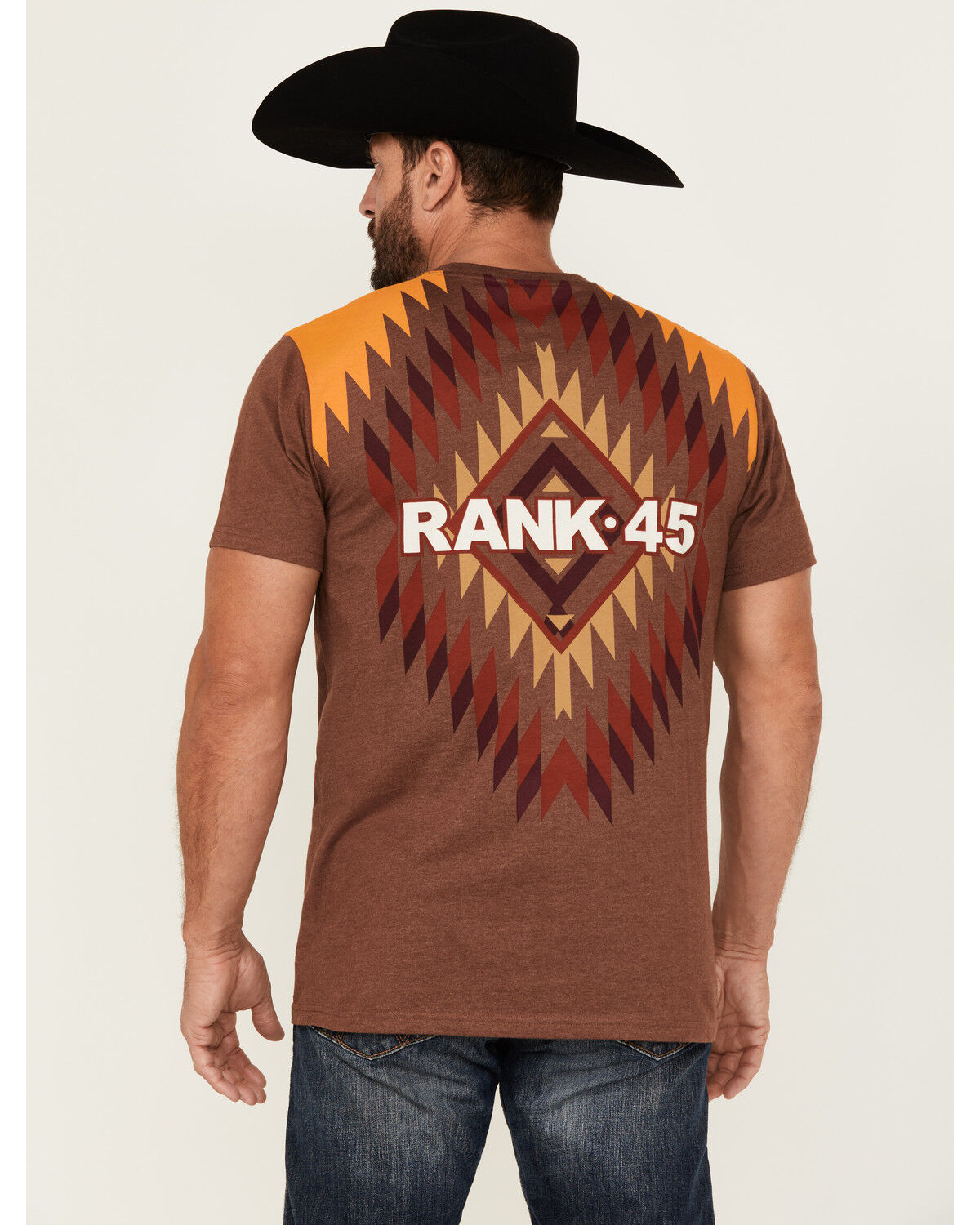 RANK 45® Men's Jarred Southwestern Logo Short Sleeve Graphic T-Shirt
