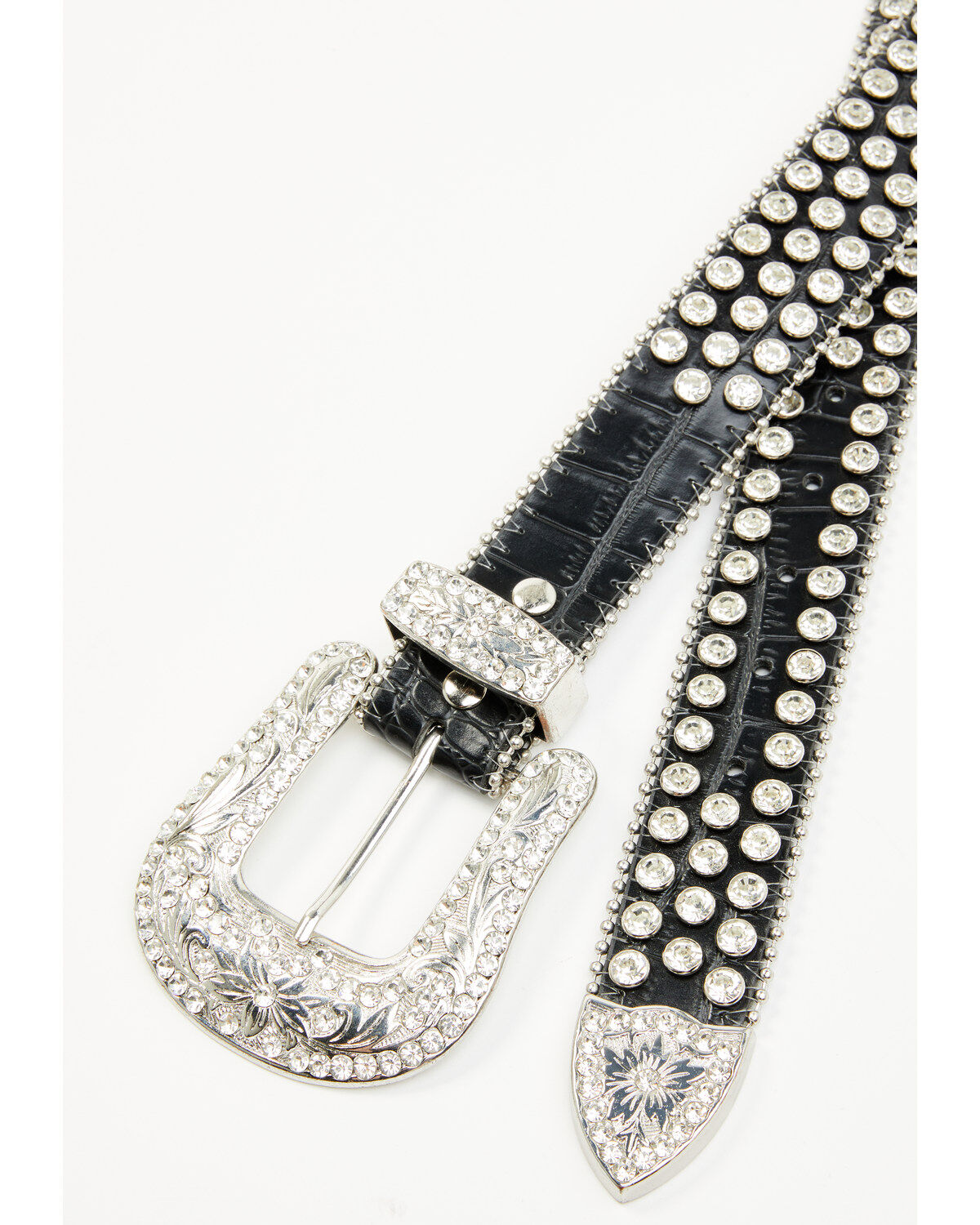 Shyanne Women's Rhinestone Studded Leather Belt