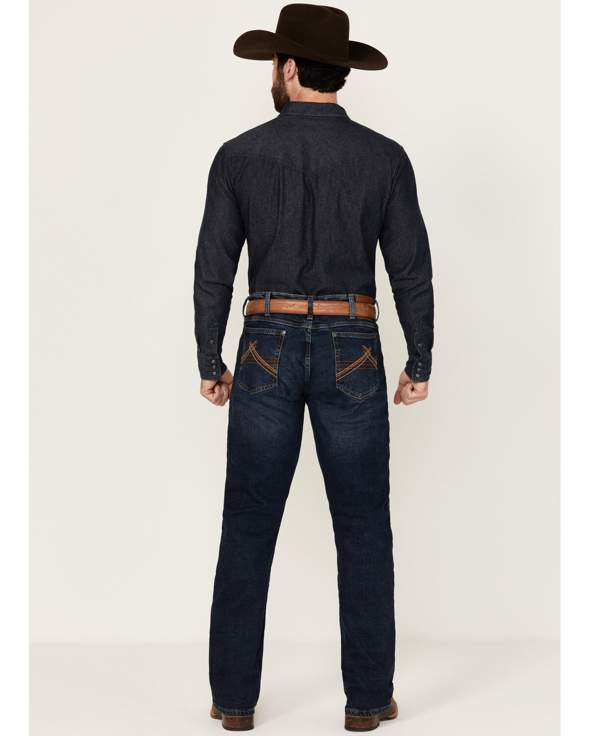 Wrangler 20X Men's Ellison Dark Wash Bootcut Stretch Denim Jeans - Tall