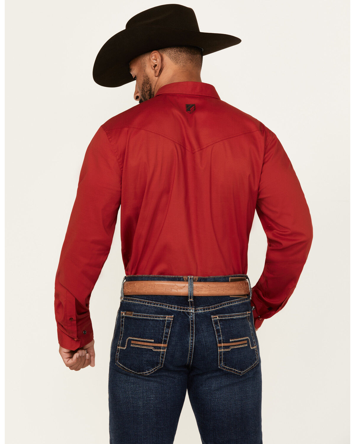 RANK 45® Men's Ruffalo Solid Long Sleeve Pearl Snap Performance Western Shirt