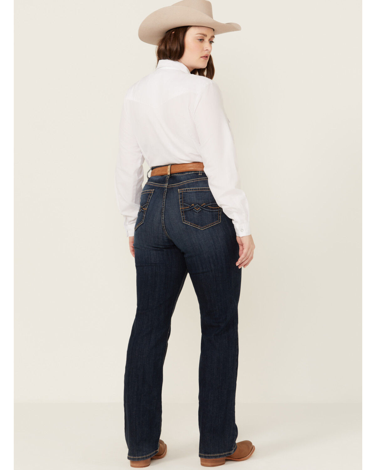 Ariat Women's Desiree Dark Wash Perfect Rise Bootcut Stretch Denim Jeans - Plus