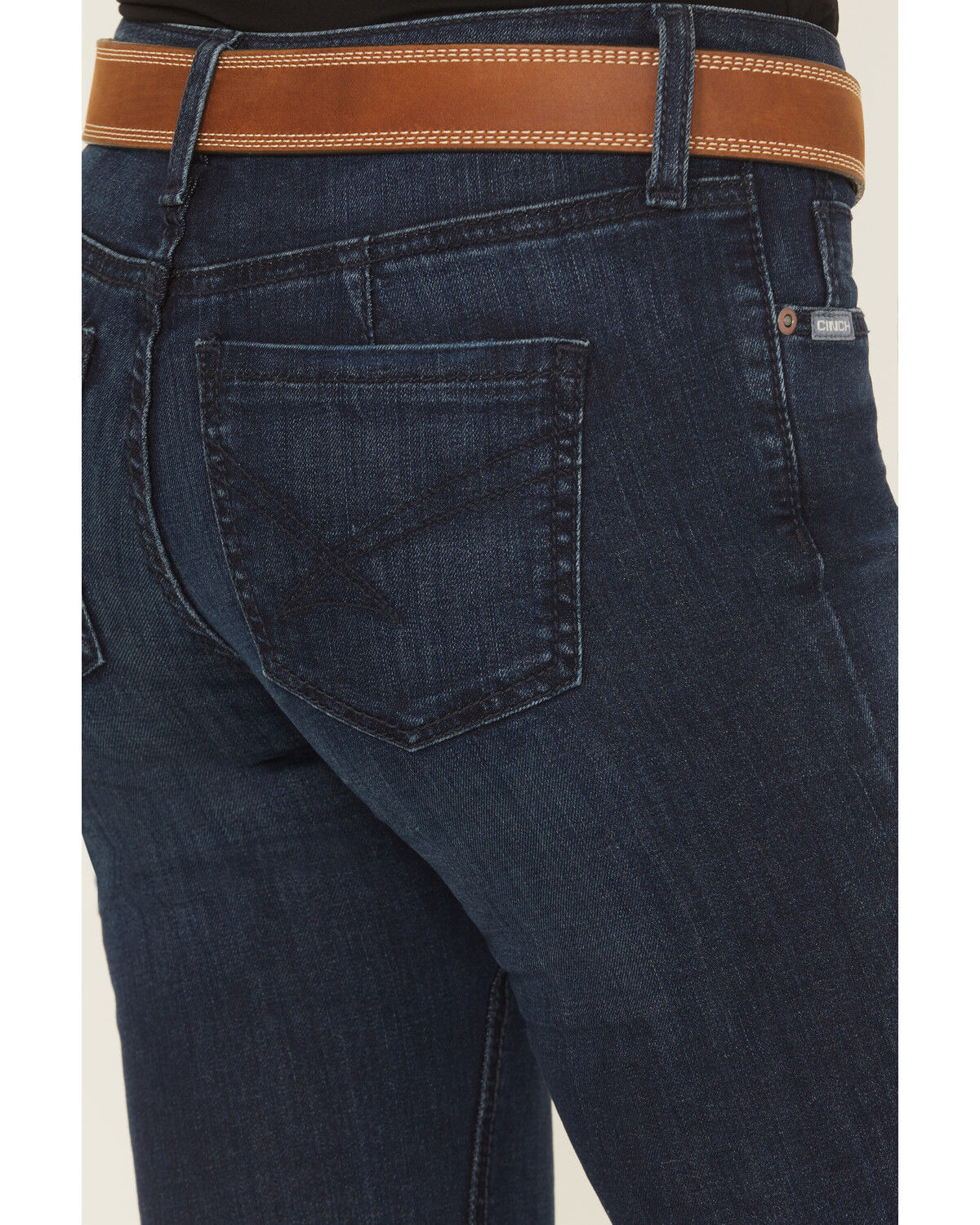 Cinch Women's Lynden Dark Wash Trouser Slim Fit Stretch Denim Jeans