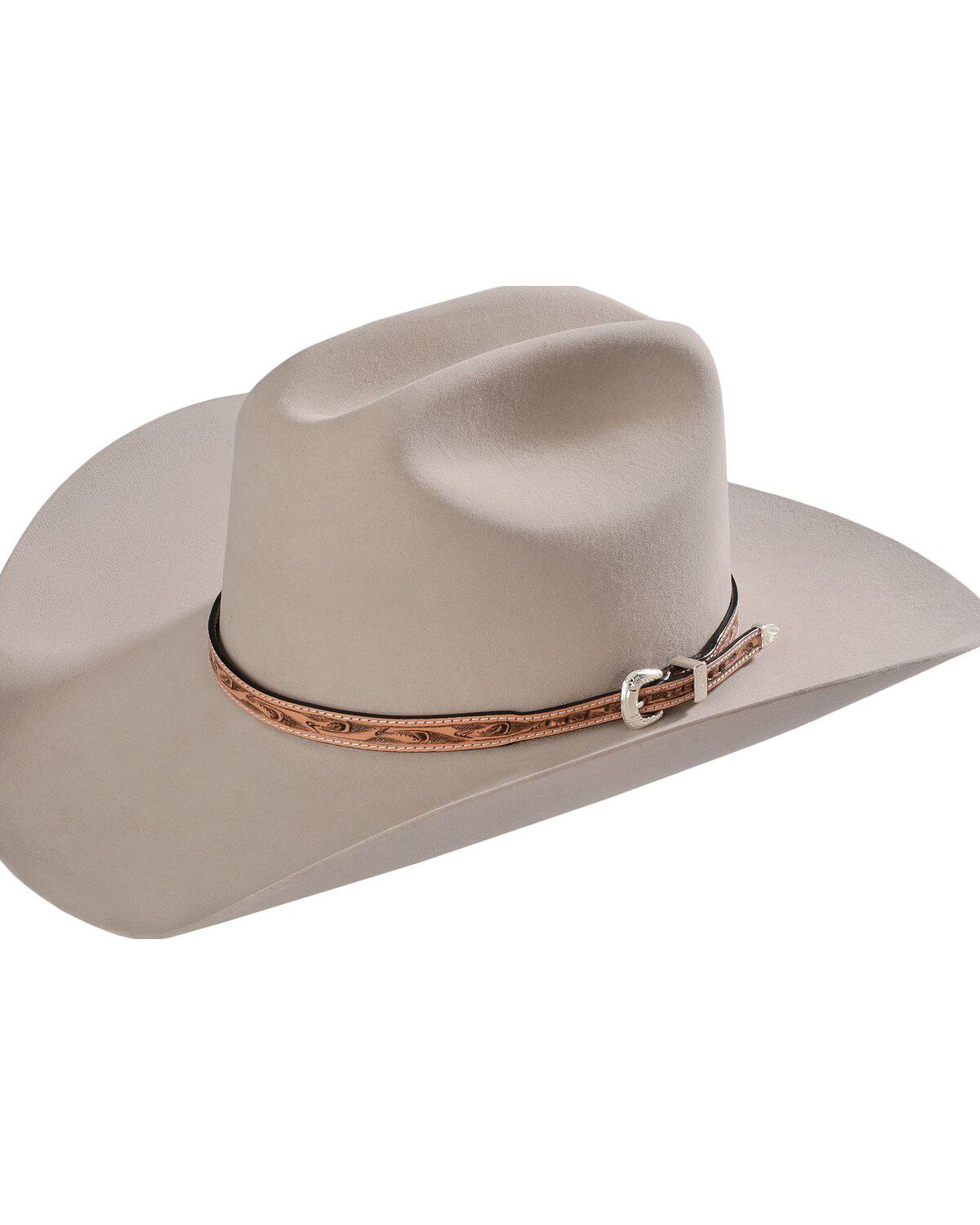 Embossed Leather Hat Band