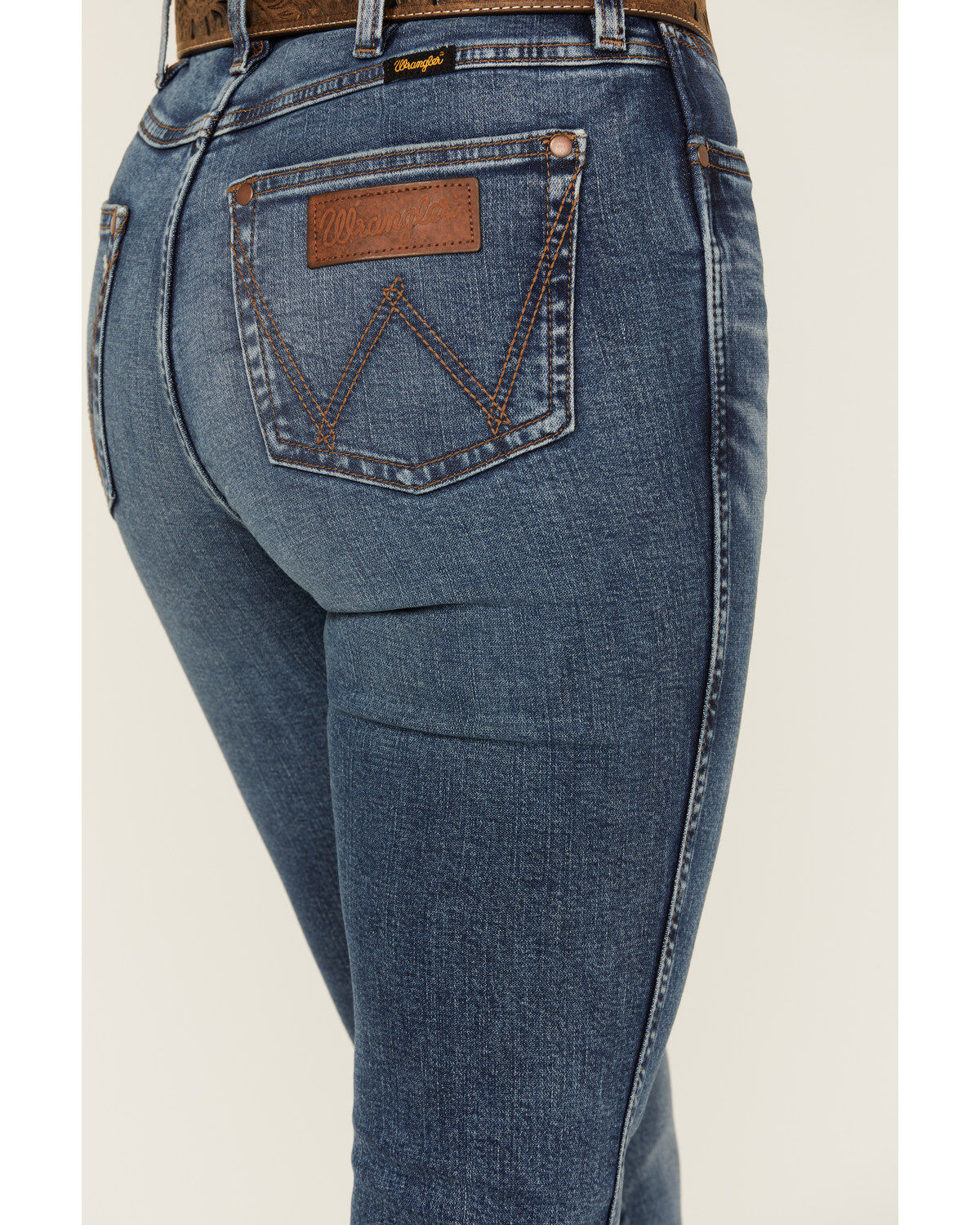 Wrangler Retro Women's Abigail Medium Wash High Rise Slim Stretch Bootcut Jeans