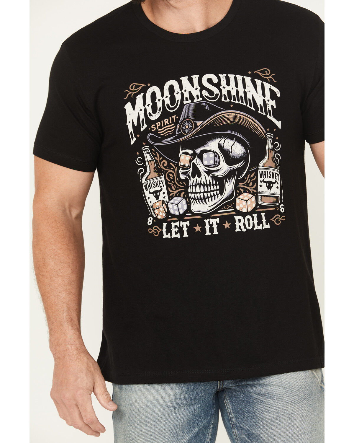 Moonshine Spirit Men's Let It Roll Short Sleeve Graphic T-Shirt