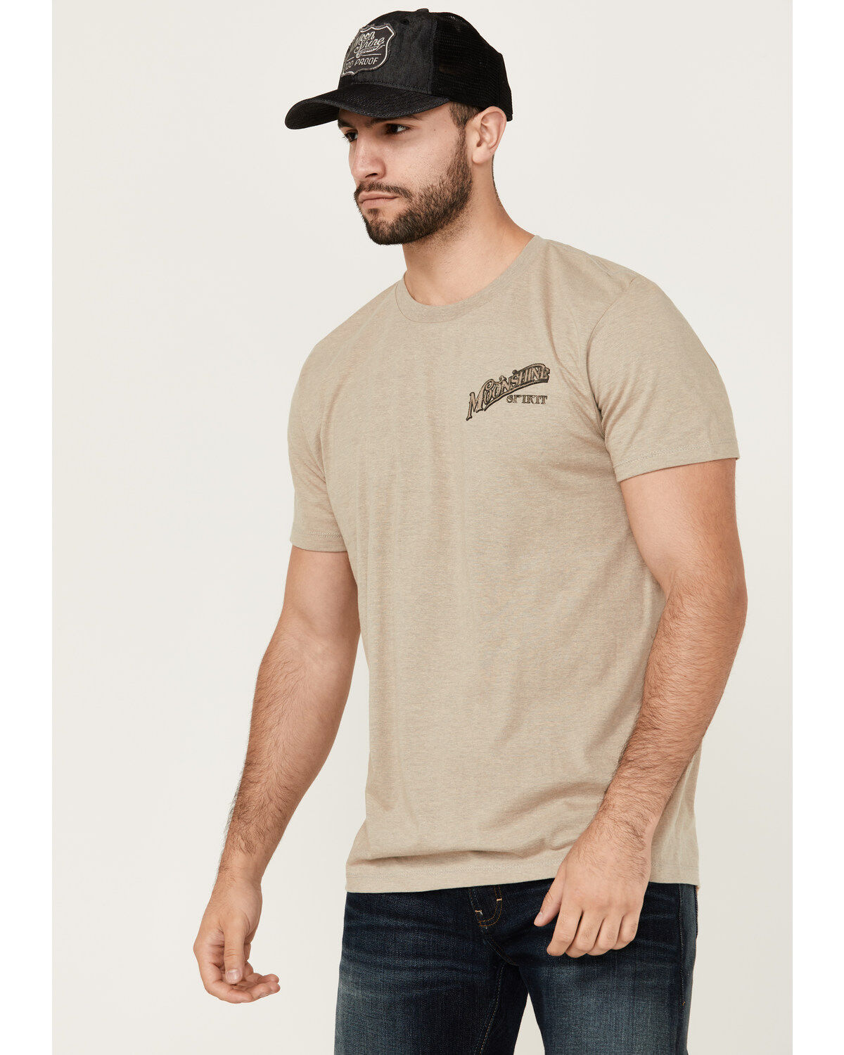 Moonshine Spirit Men's Shots Logo Short Sleeve Graphic T-Shirt