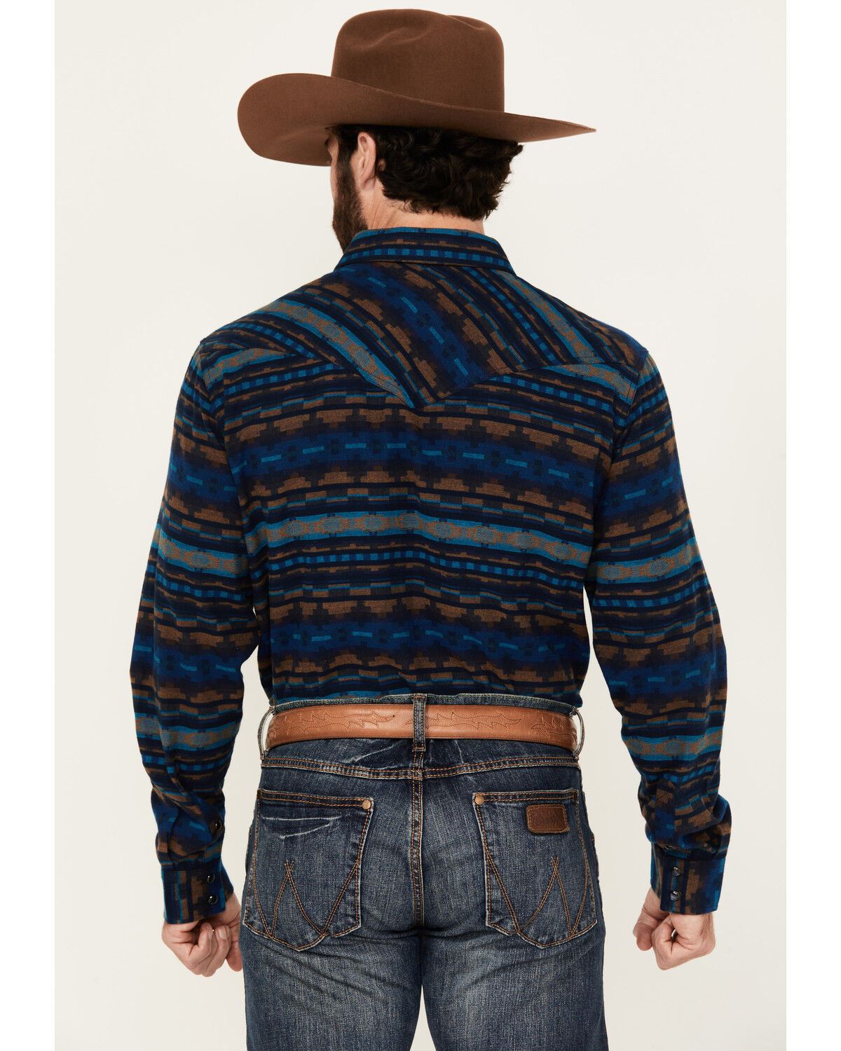 Cody James Men's Detroit Southwestern Print Long Sleeve Snap Flannel Shirt