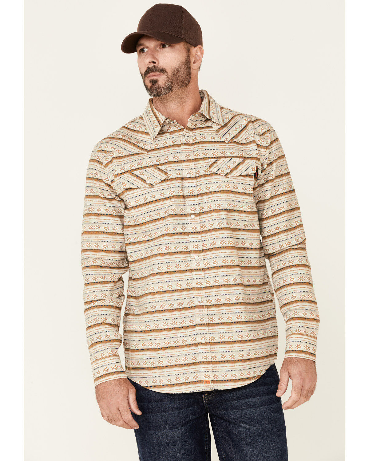 Cody James Men's FR Striped Long Sleeve Work Shirt