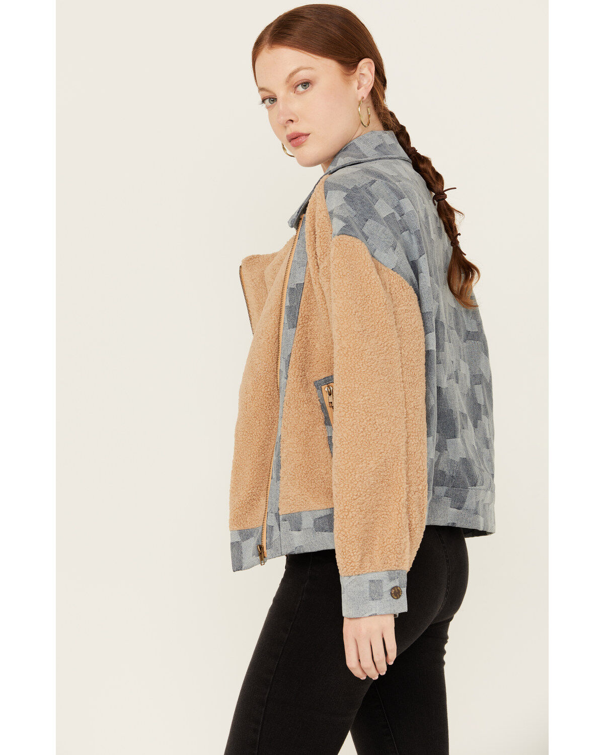 Miss Me Women's Fleece Moto Jacket