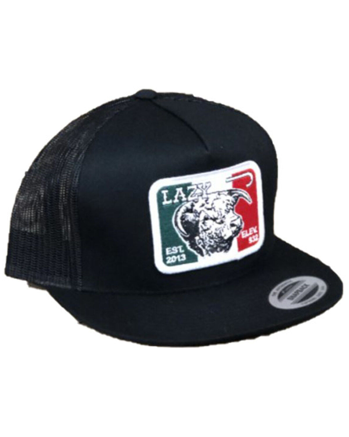 Lazy J Ranch Men's Elevation Mexican Flag Patch Logo Mesh-Back Ball Cap