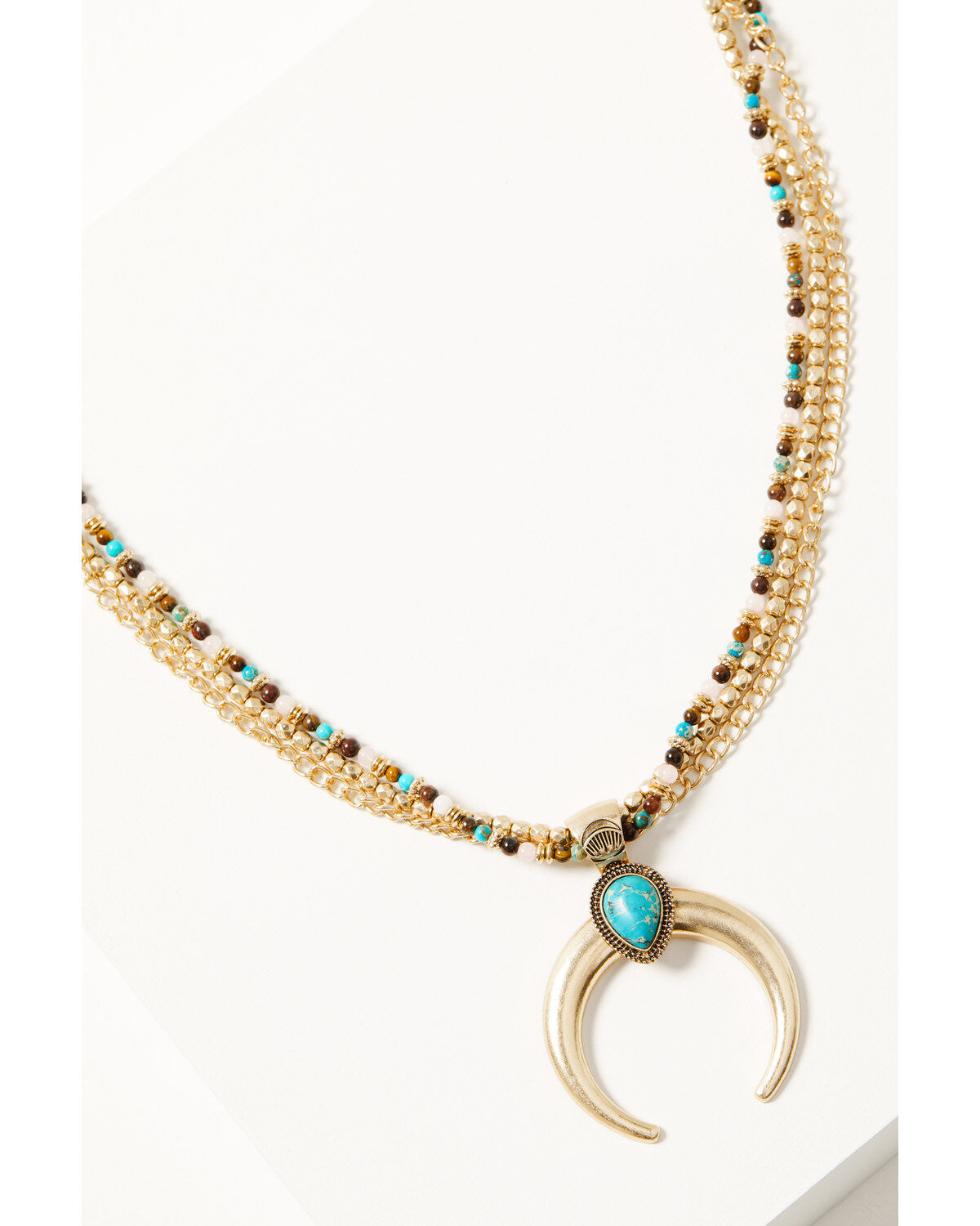 Shyanne Women's Golden Hour Crescent Three-Strand Necklace