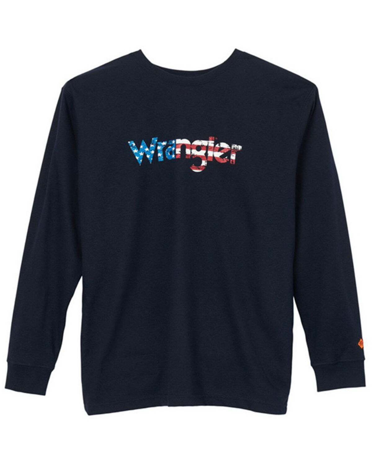 Wrangler Men's FR American Flag Wrangler Logo Long Sleeve Graphic T-Shirt - Big