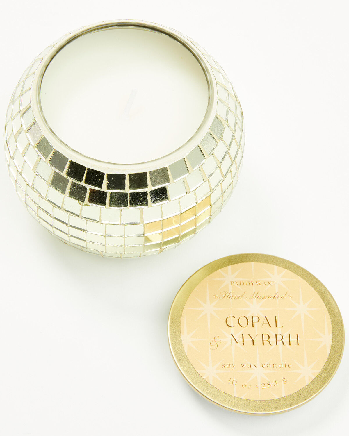 Paddywax Magique 10oz Copal and Myrrh Glass Disco Ball Candle