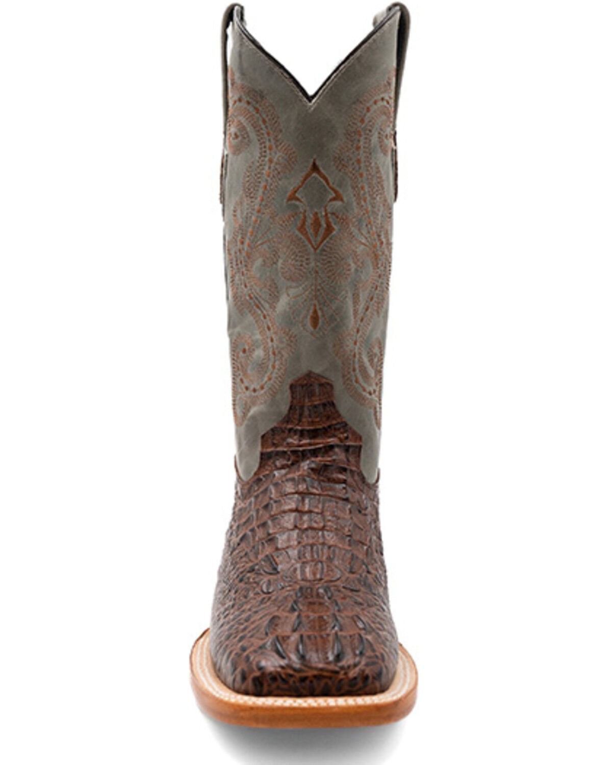 Ferrini Men's Caiman Croc Print Western Boots - Broad Square Toe