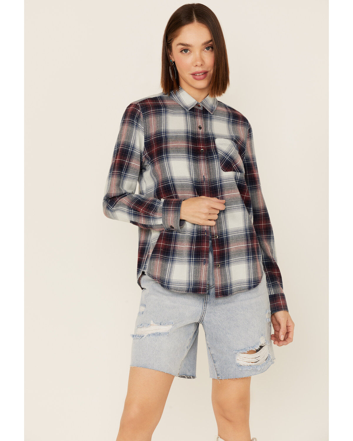 Flag & Anthem Women's Long Sleeve Pocket Button Shirt