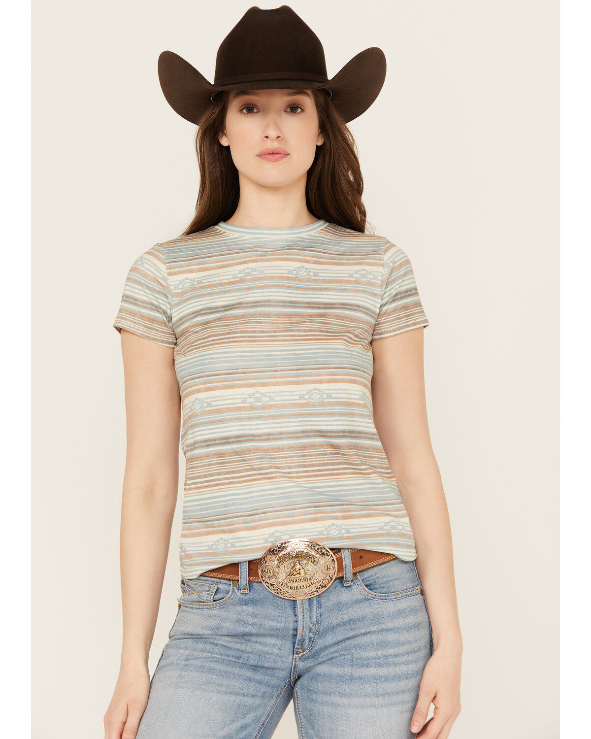 Shyanne Women's Serape Striped Crewneck Graphic Tee
