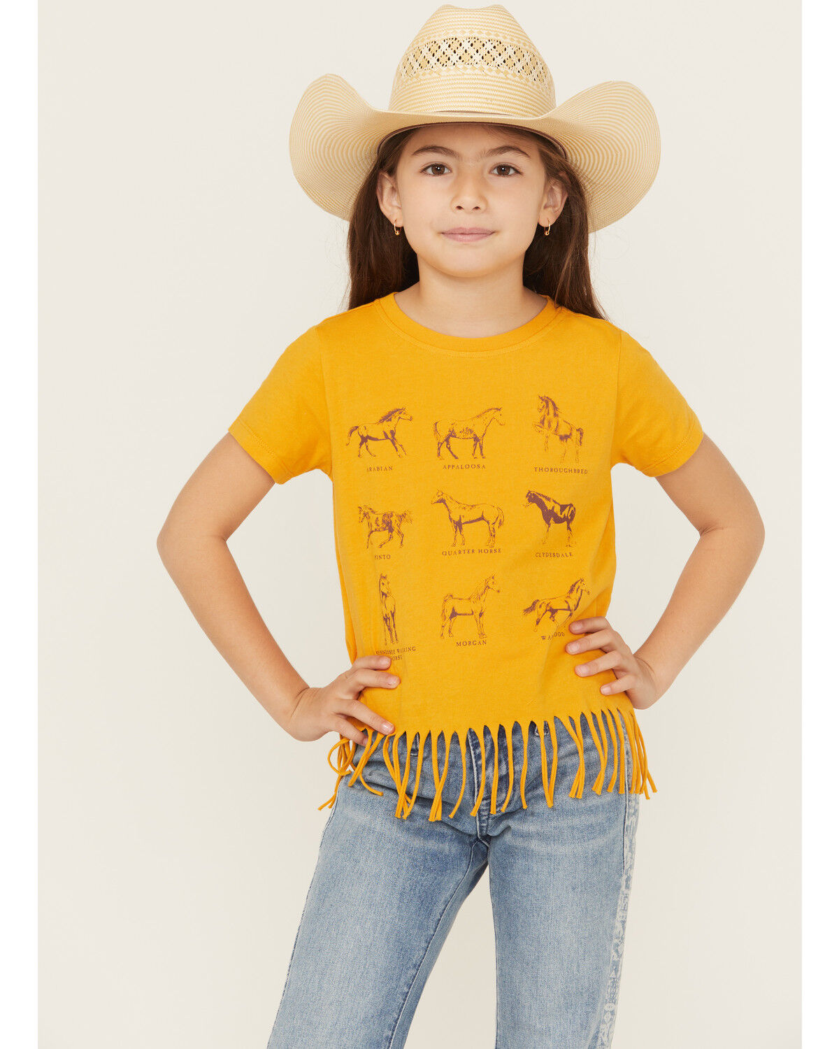 Shyanne Girls' Horse Breeds Short Sleeve T-Shirt