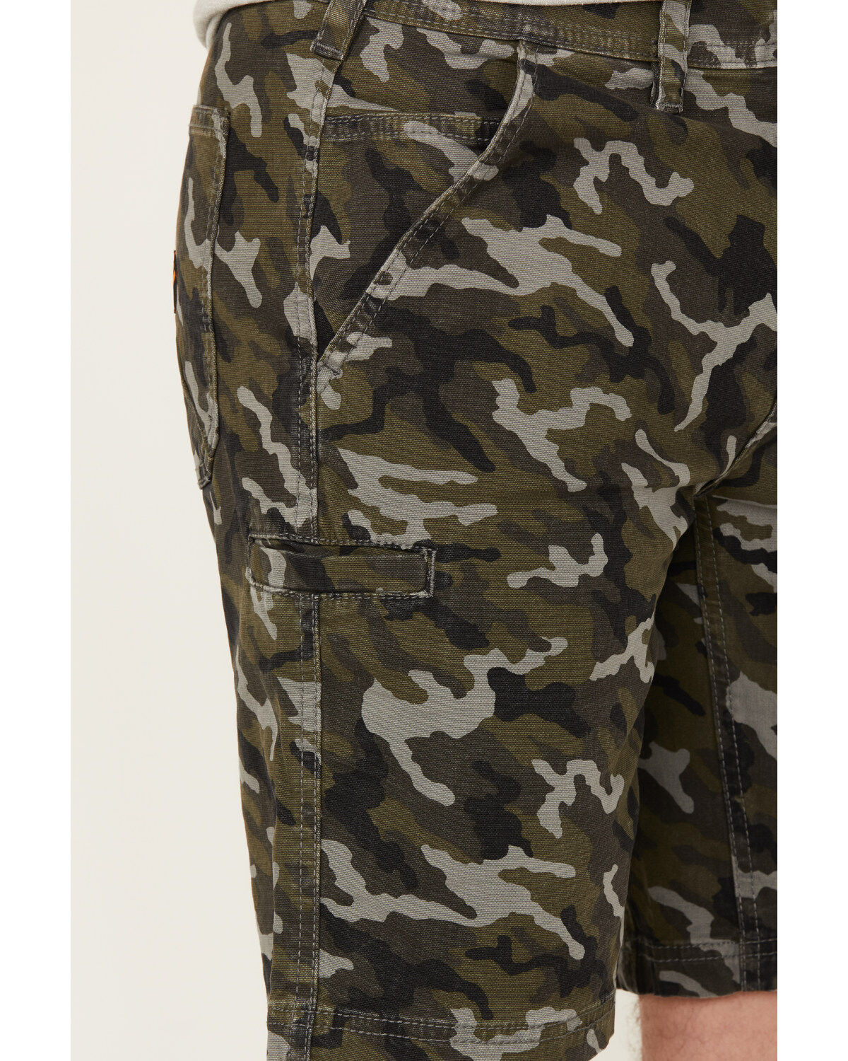 Hawx Men's Chip Camo Print Flat Front Work Shorts