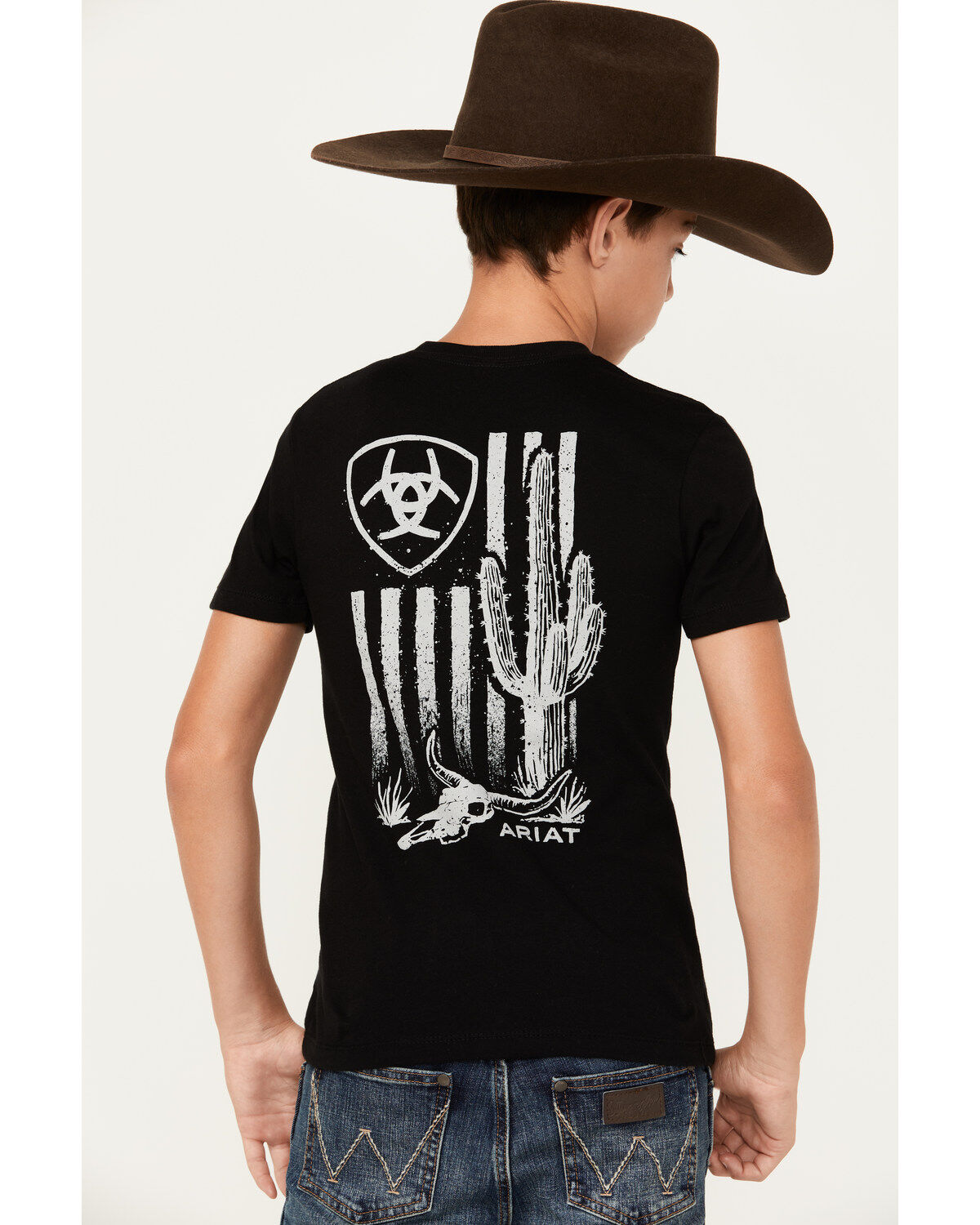 Ariat Boys' Cactus Flag Short Sleeve Graphic T-Shirt