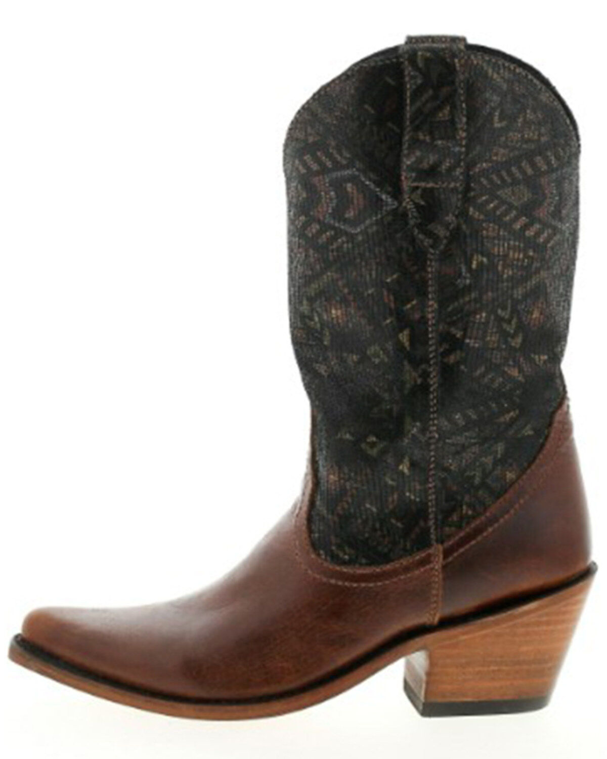 Botas Caborca For Liberty Black Women's Ashley Southwestern Classic Mid Western Boots - Snip Toe