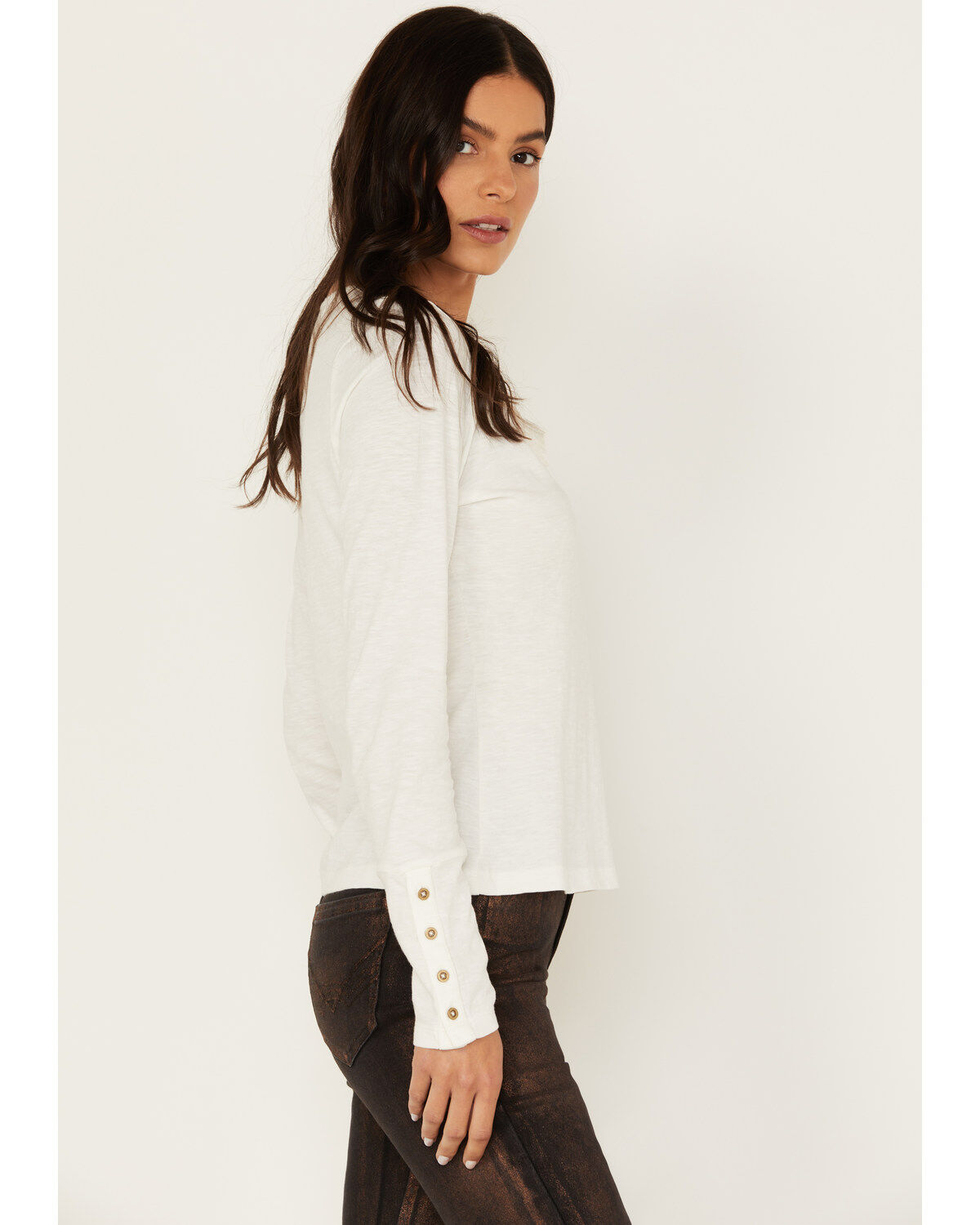 Idyllwind Women's Velvet Trim Henley Shirt