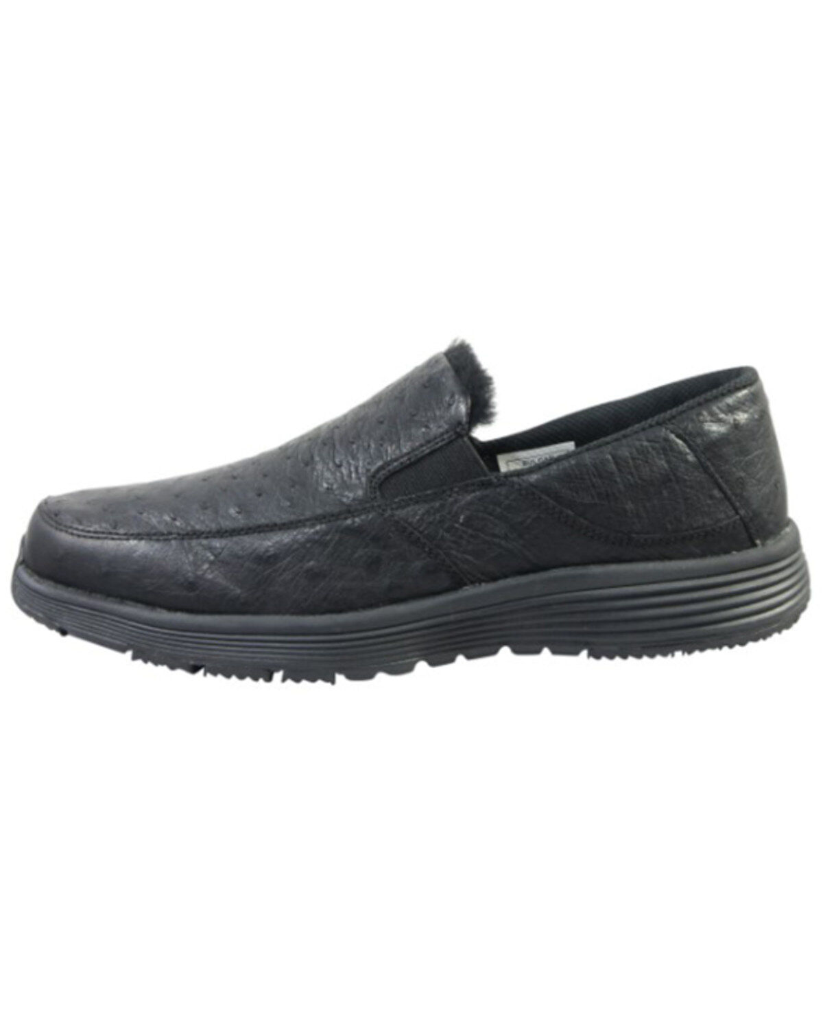 Superlamb Men's Bulgan Ostrich Print Casual Shoes - Moc Toe