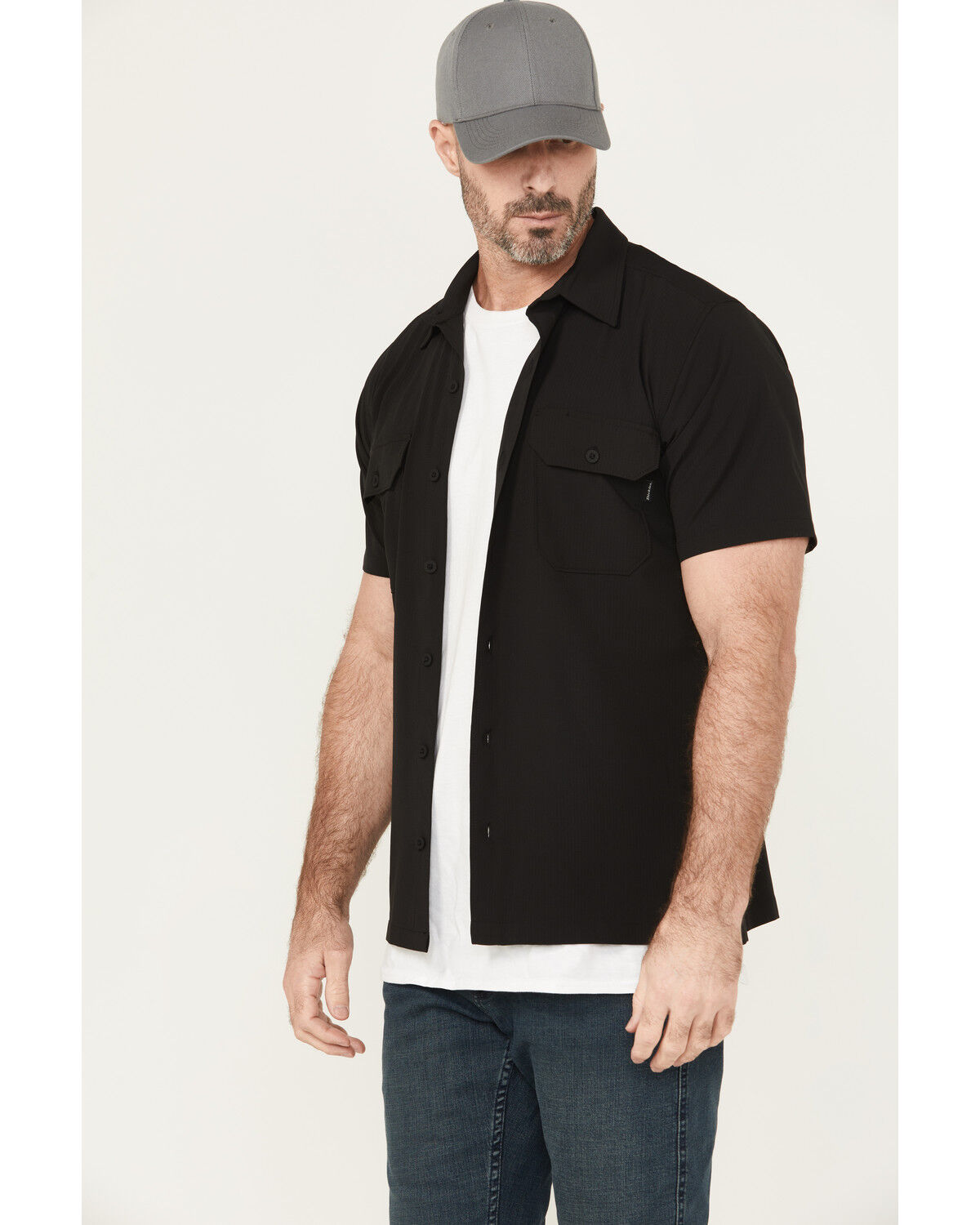 Dickies Men's Solid Pro Short Sleeve Button-Down Performance Work Shirt
