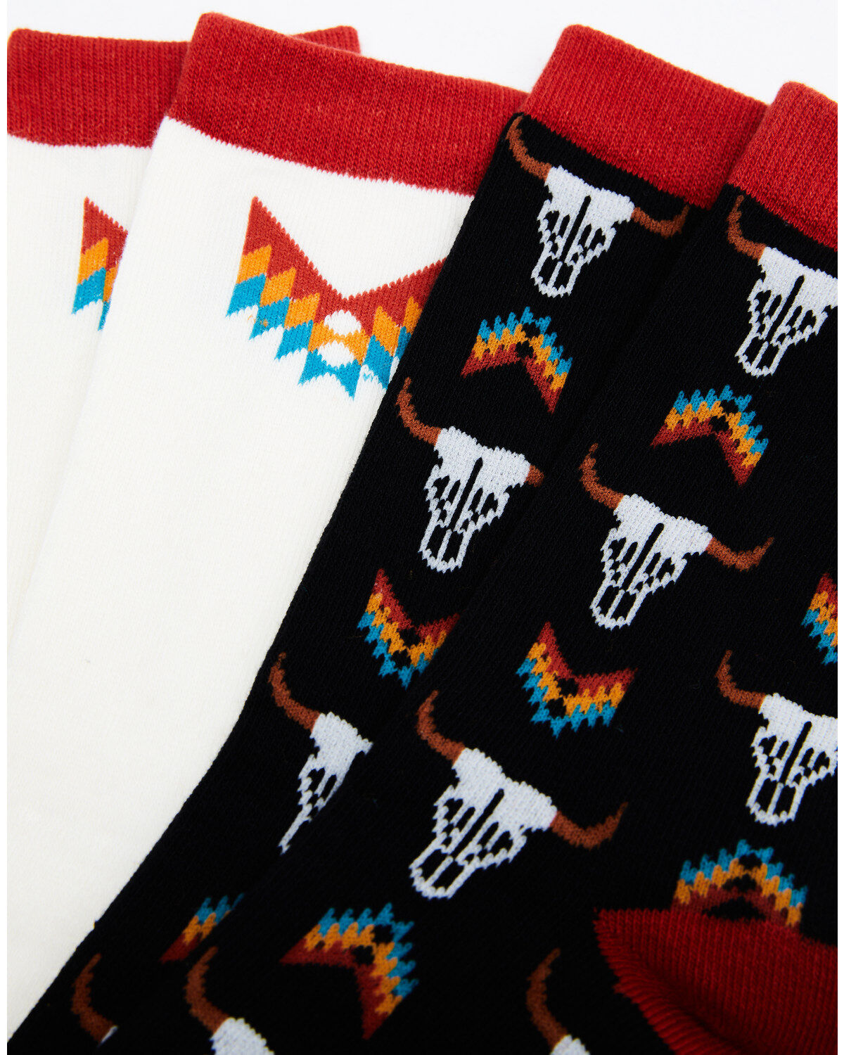 Shyanne Women's Navajo Bull Crew Socks - 2 Pack
