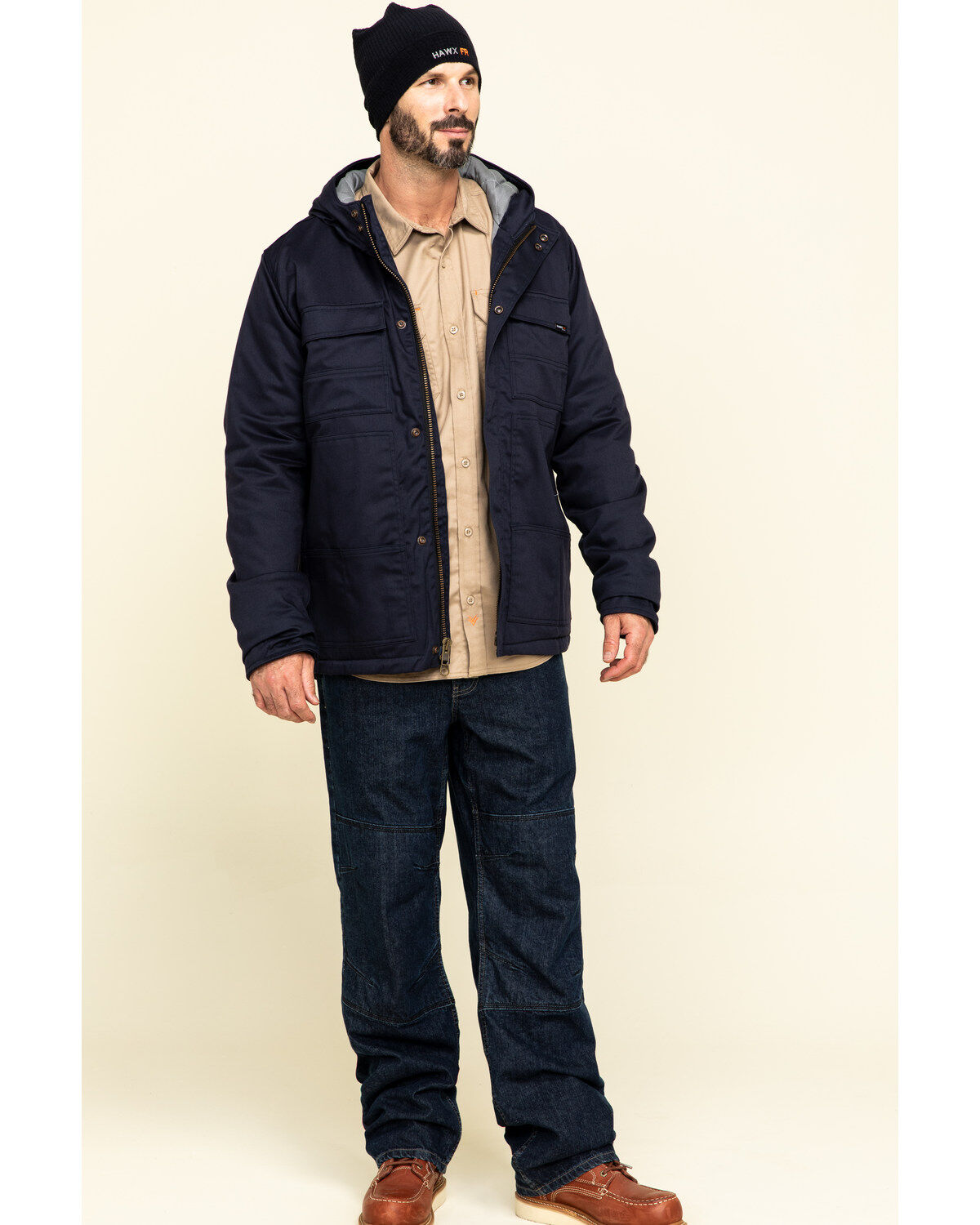 Hawx Men's FR Duck Hooded Work Jacket