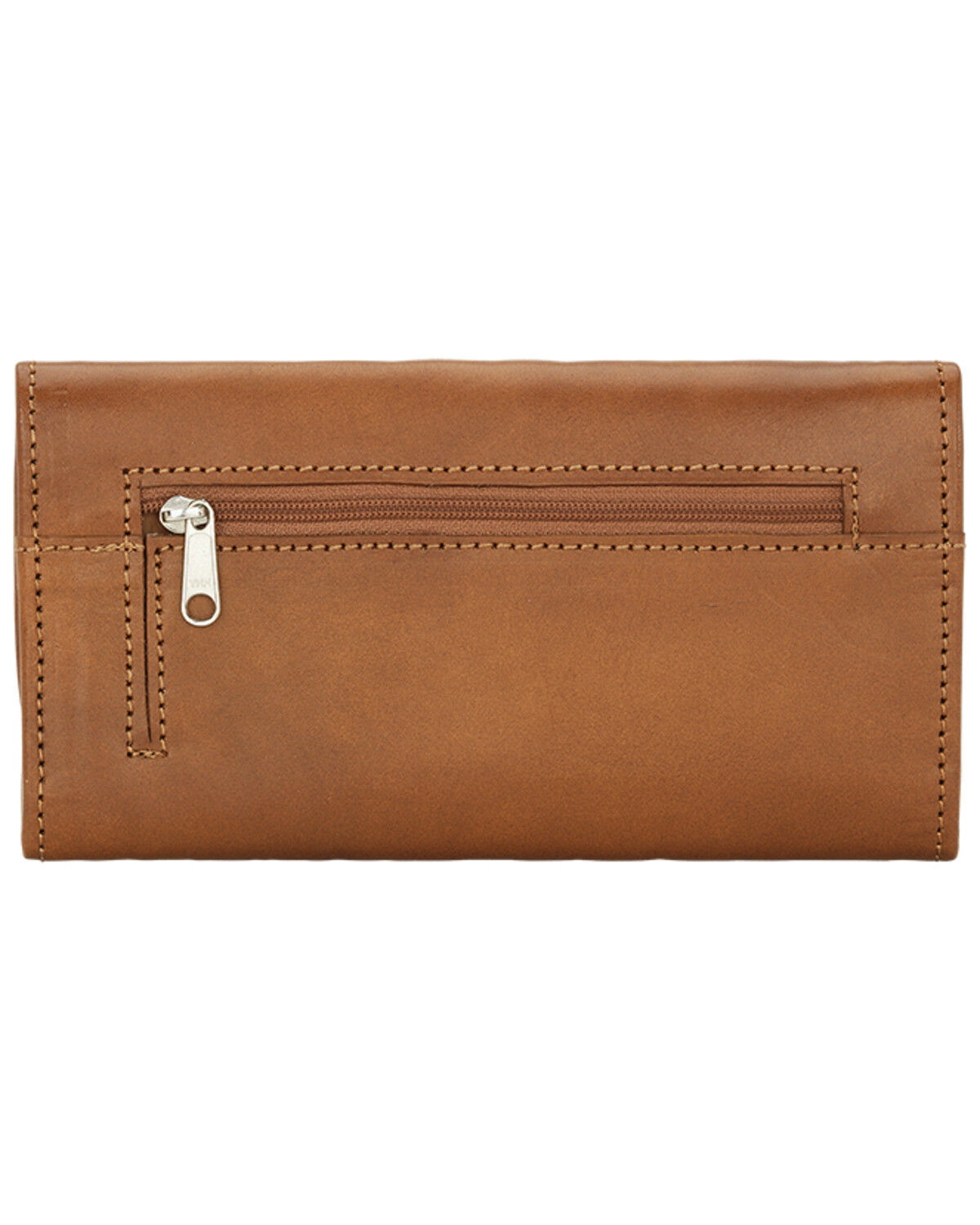 American West Women's Mohave Canyon Ladies' Golden Tan Tri-Fold Wallet