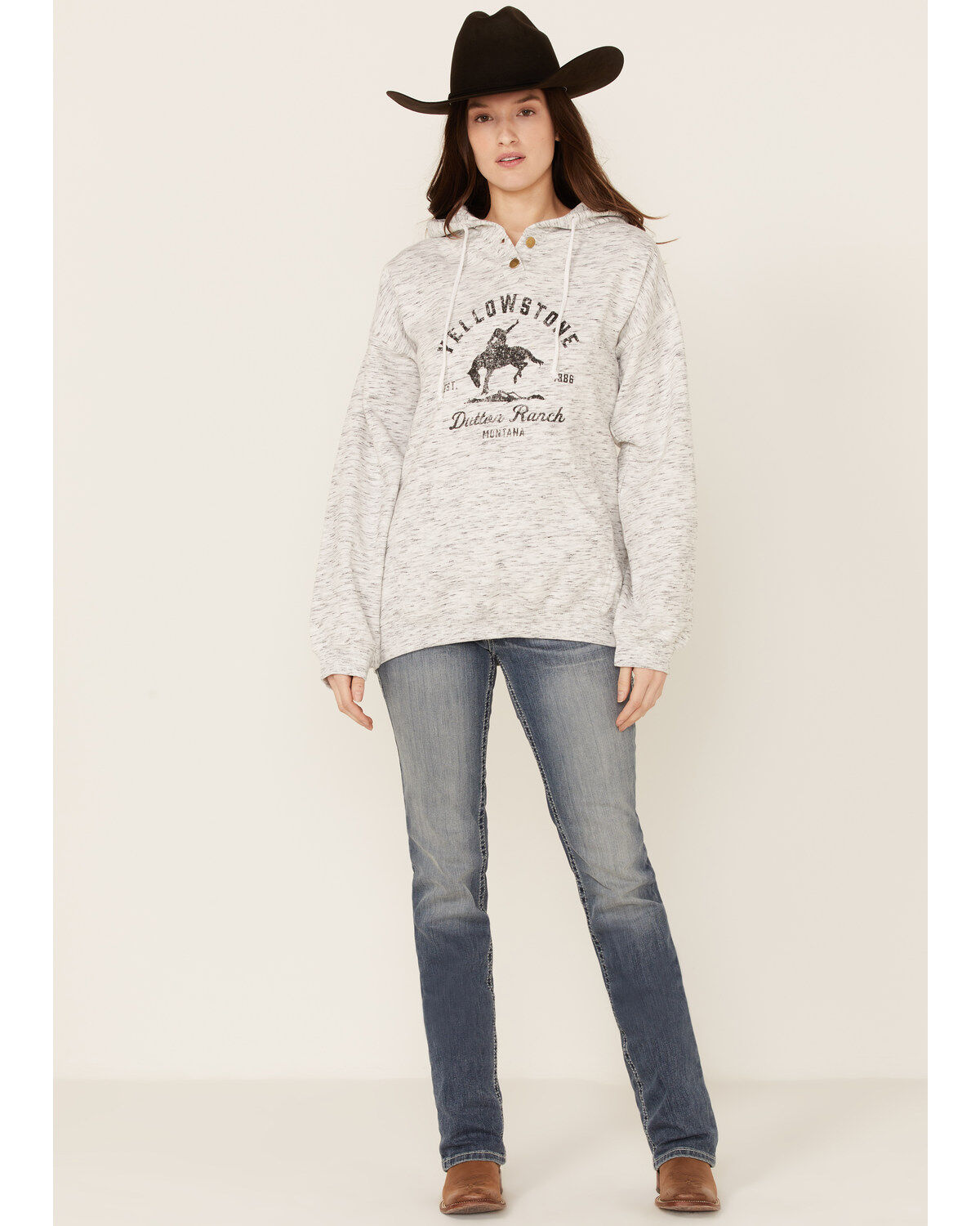 Paramount Network's Yellowstone Women's Bronco Graphic Hooded Pullover