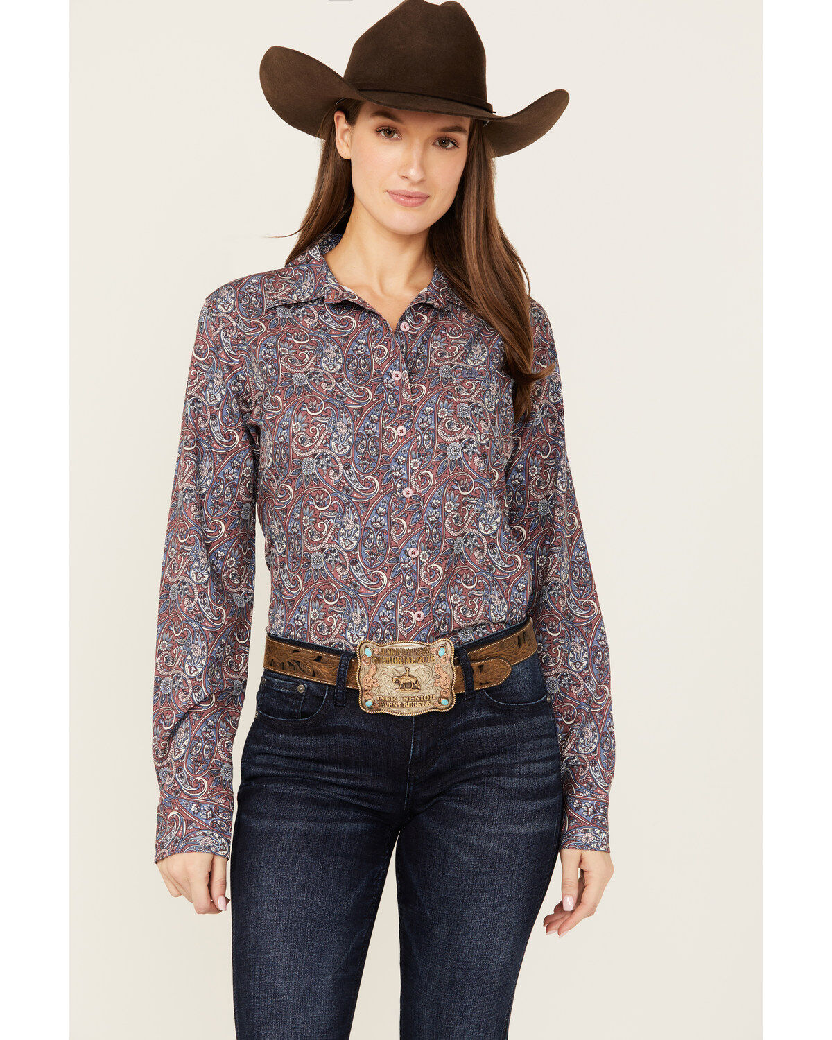 Cinch Women's ARENAFLEX™ Paisley Print Long Sleeve Button-Down Western Shirt